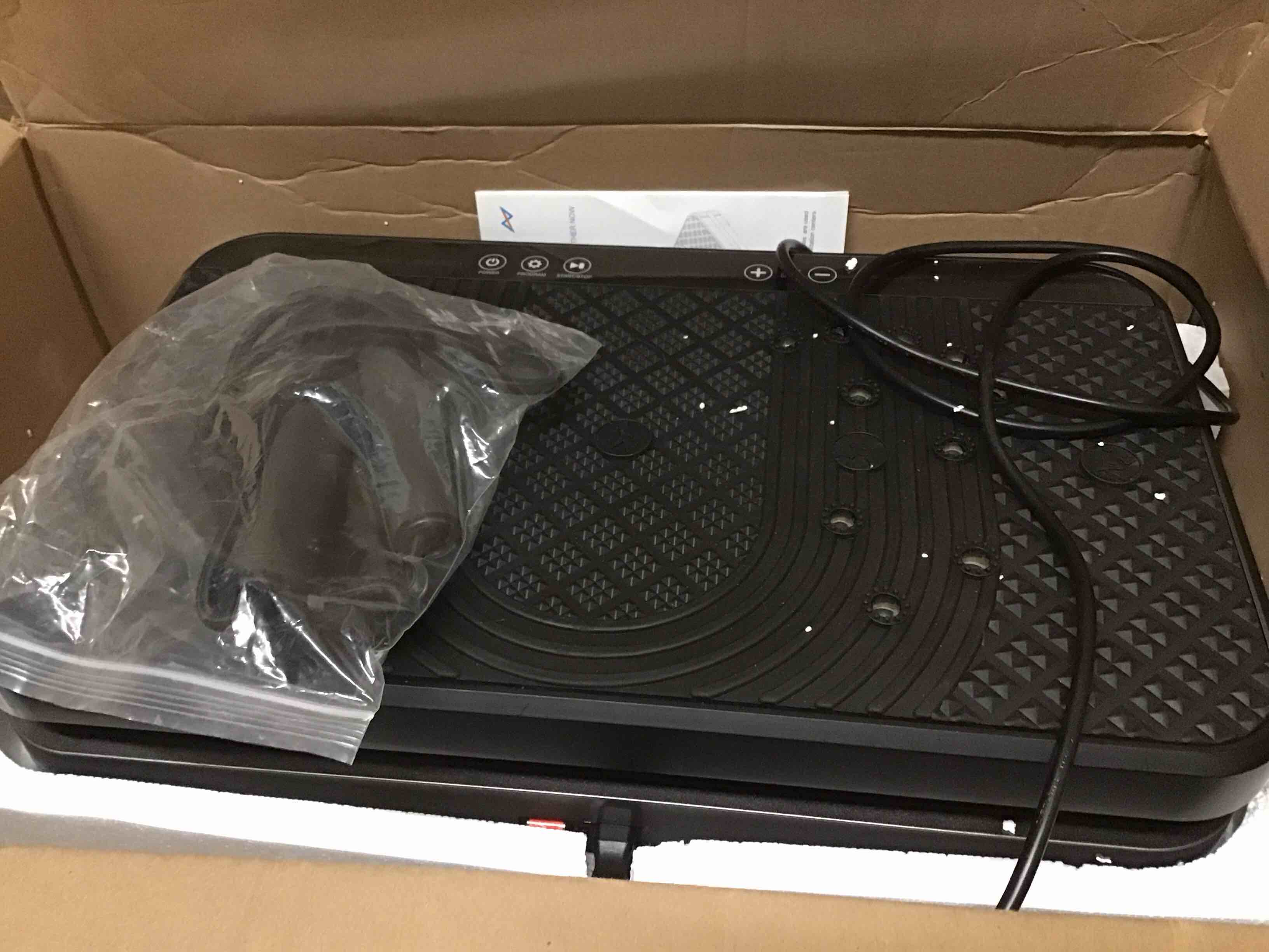 Condition photo showing Good Condition for axv vibration plate fitness platform exercise machine vibrating shaking full body shaker workout vibrate stand shake board sport gym for weight loss fat burner for women men slim-blackgray
