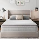 novilla 14 inch queen size mattress in a box, hypoallergenic & back pain relief, hybrid queen mattre