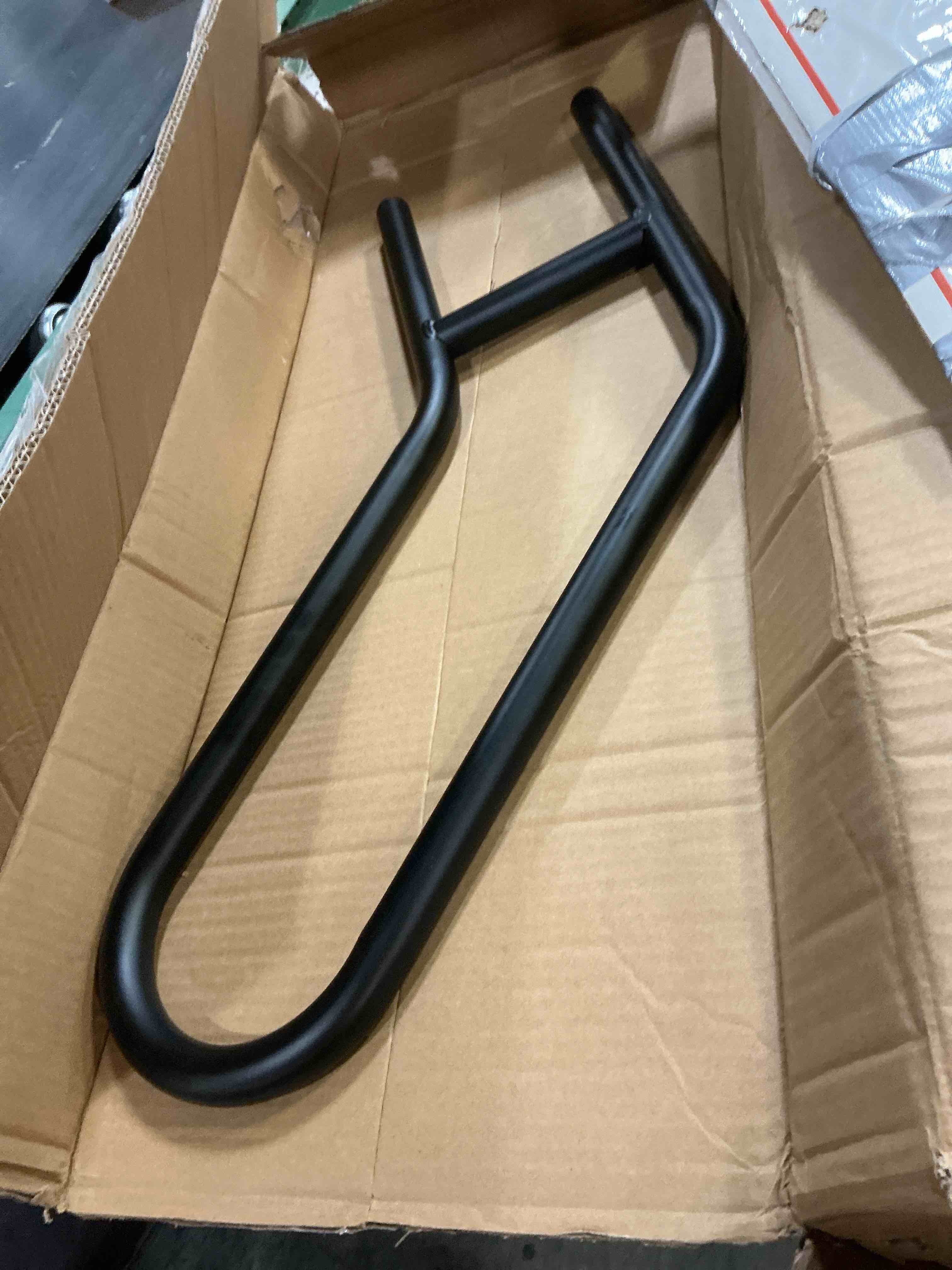 Condition photo showing Good Condition for staircase handrails for indoor/outdoor matte black industrial rustic black hand railing non-slip wrought iron wall balustrade for elderly