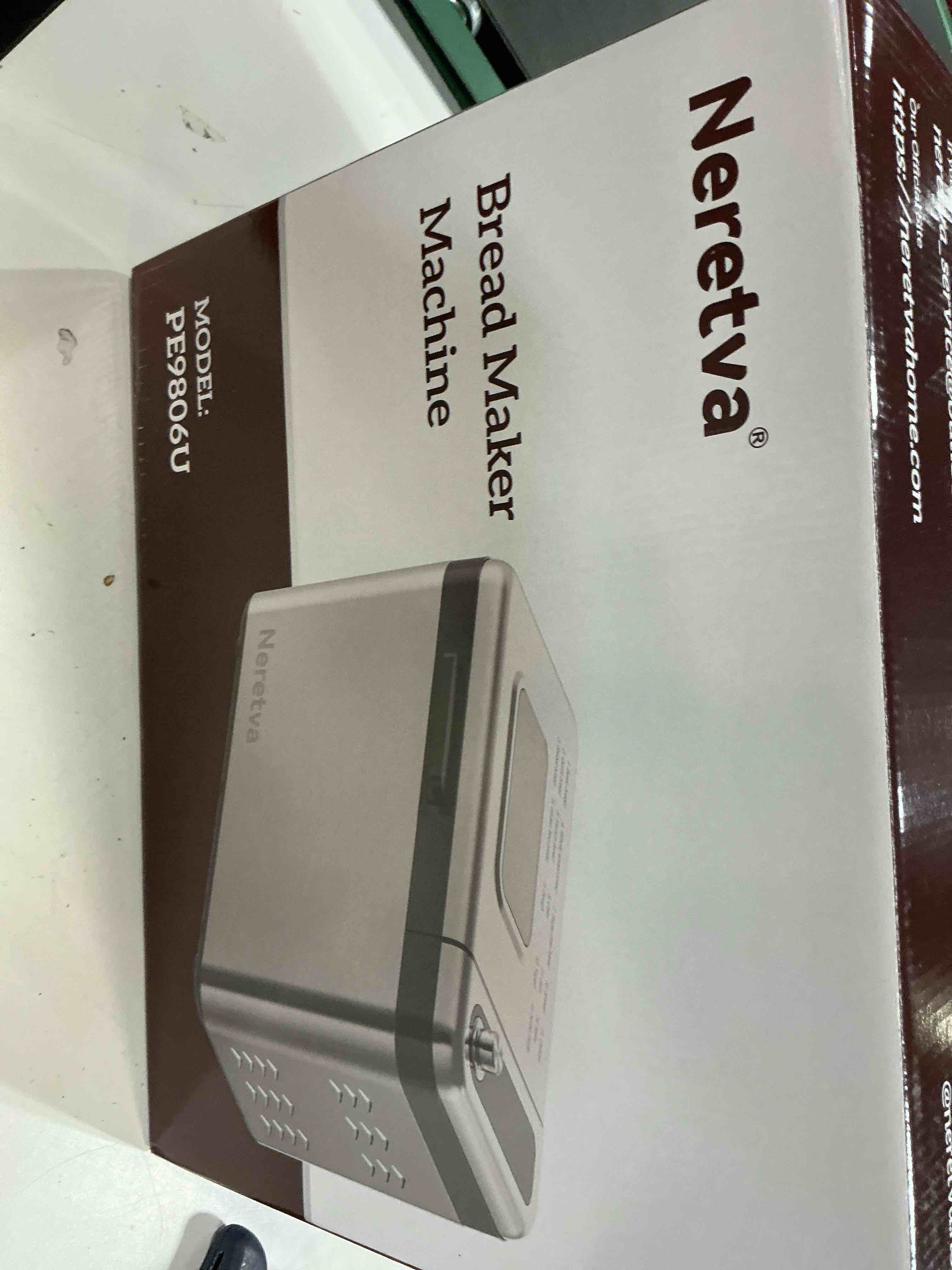 Condition photo showing Good Condition for neretva bread maker, 3.3lb larger bread machine 15-in-1 stainless steel & nonstick ceramic pan & auto nut dispenser breadmaker machines full touch panel with gluten free white wheat rye french pizza silver