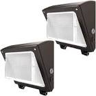 jtt led wall pack lights outdoor with dusk to dawn photocell, selectable 75w/60w/45w, 9750lm/7800lm/5850lm, 6000k/5000k/4000k,waterproof flood security wall pack lighting for garage yard parking lot