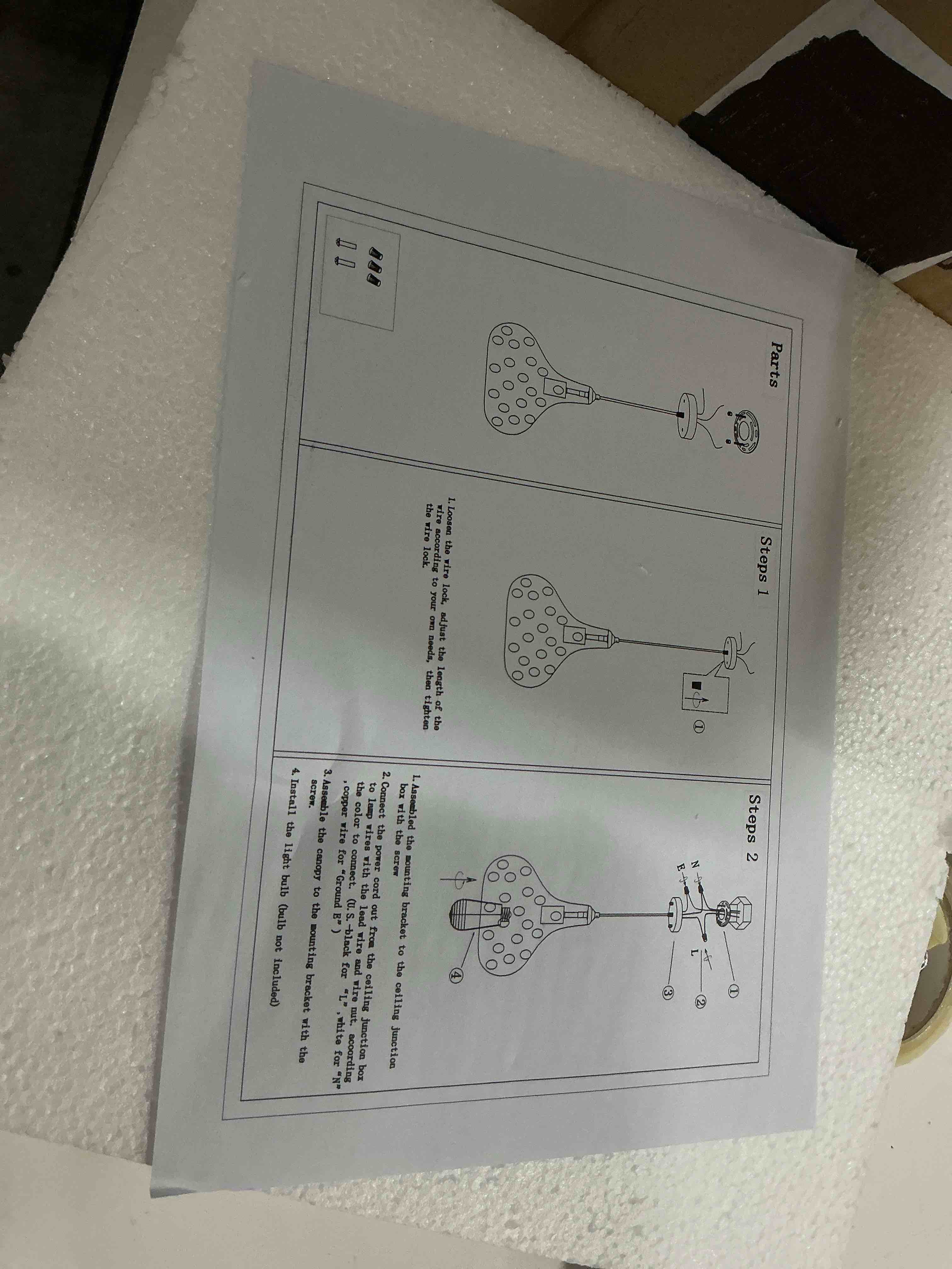 Condition photo showing Good Condition for starsky modern 1-light clear hammered glass kitchen island pendant light