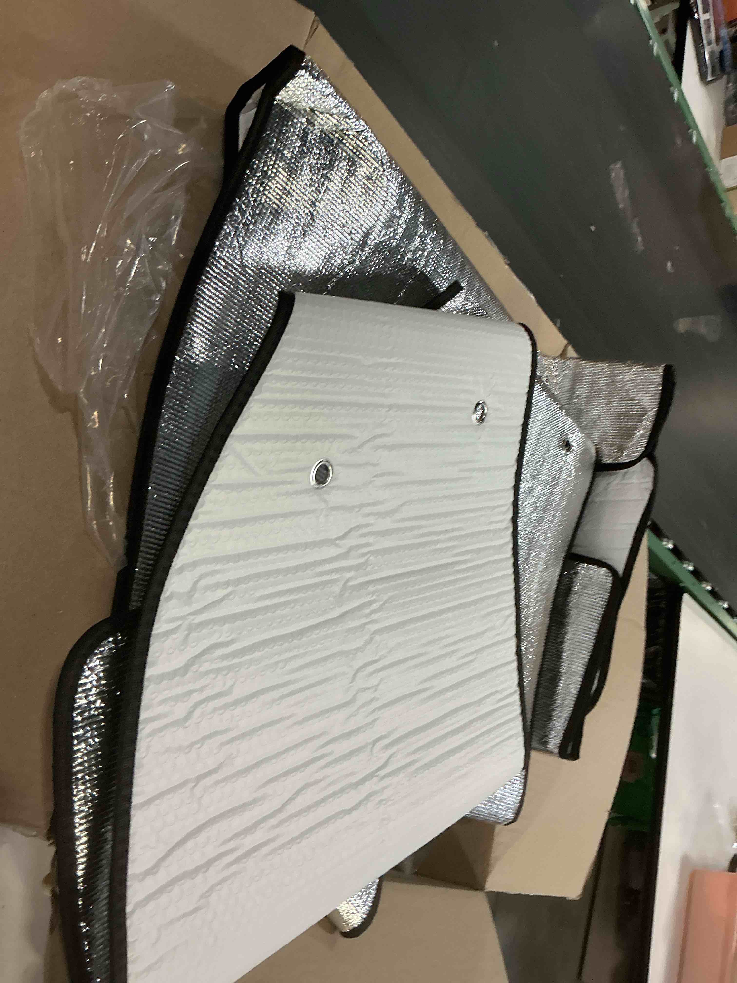 Condition photo showing Good Condition for car 6 pieces set windshield sun shade |240t reflective fabric blocks sun| car accessories,uv reflecting foldable sun shield keeps your vehicle cool, sunshield compatible with toyota tundra .