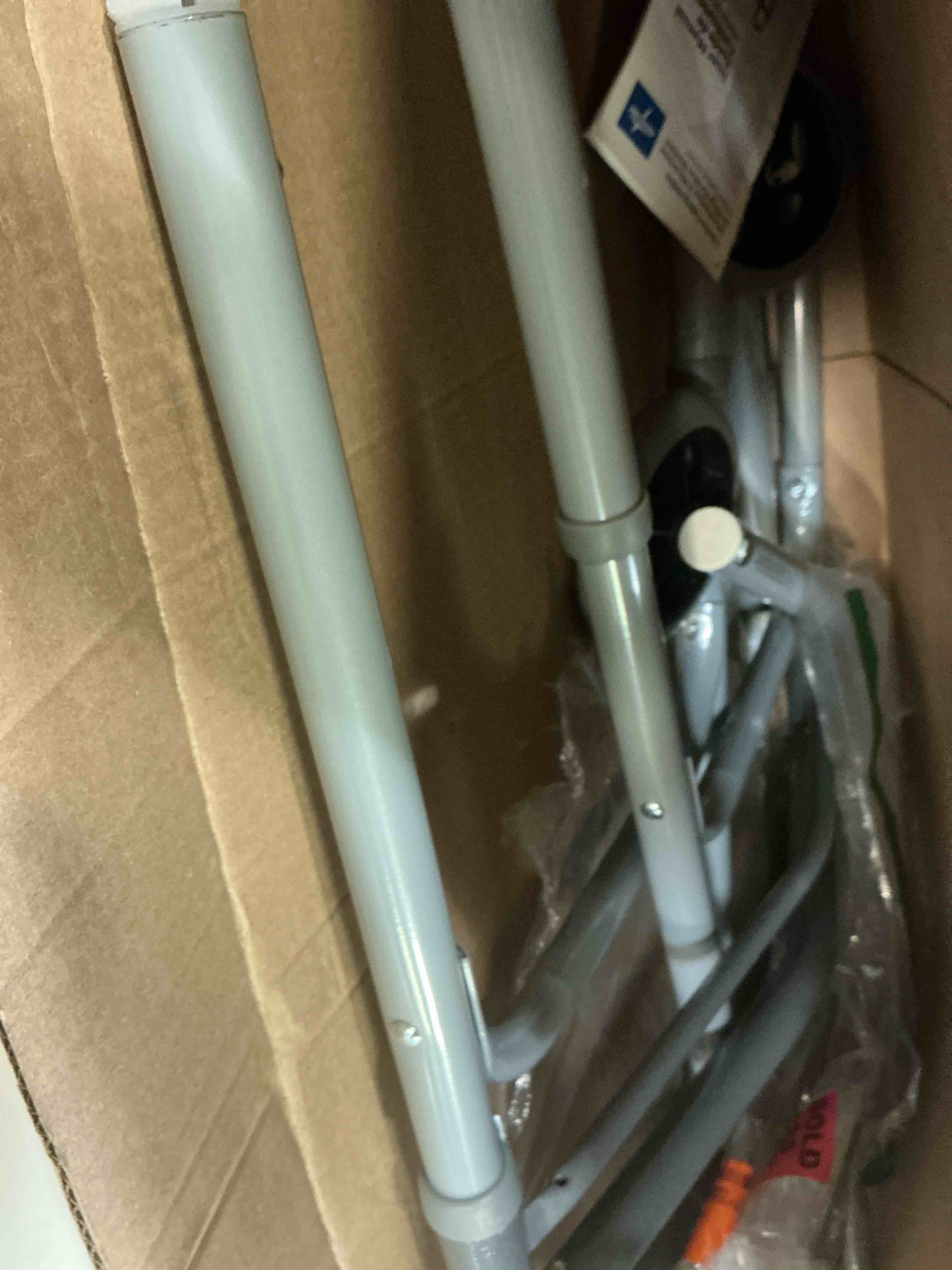 Condition photo showing As Is for two-button folding walkers without wheels, 300 lbs weight capacity - robust & adjustable mobility aid for elderly and disabled individuals