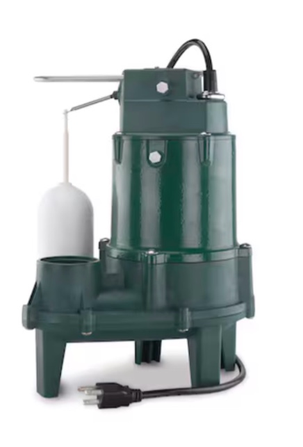 zoeller 1/2-hp 115 -volt 103-gallon cast iron sewage sump pump