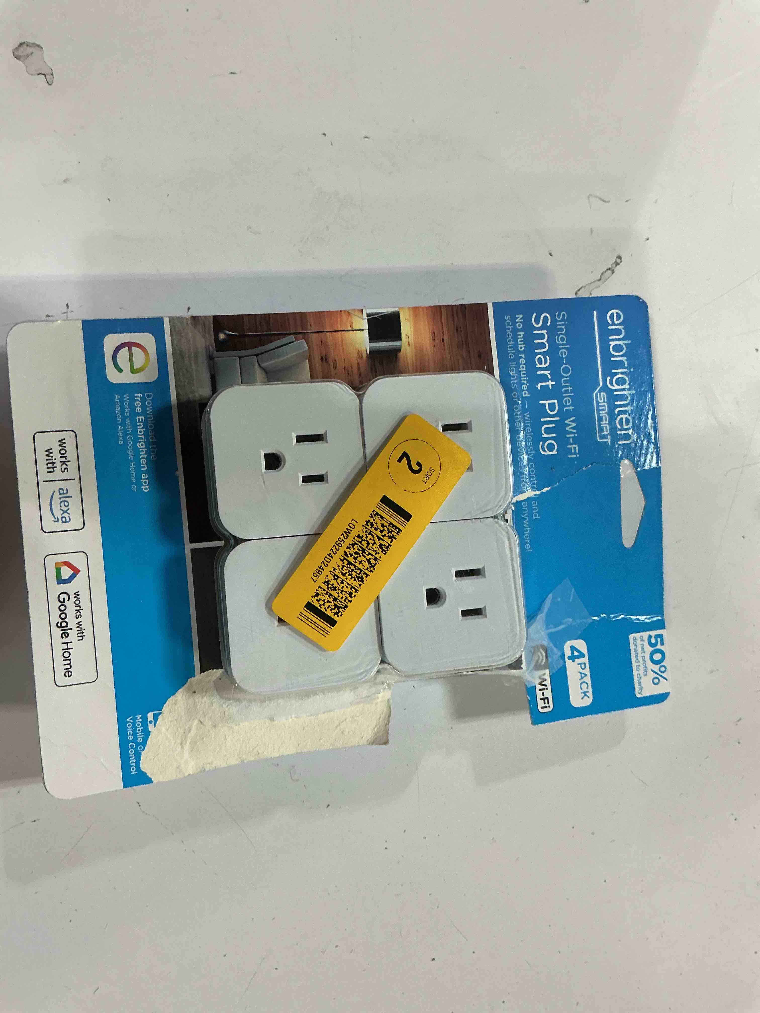 Condition photo showing Good Condition for enbrighten wifi micro smart plug - white (pack of 4) new sealed