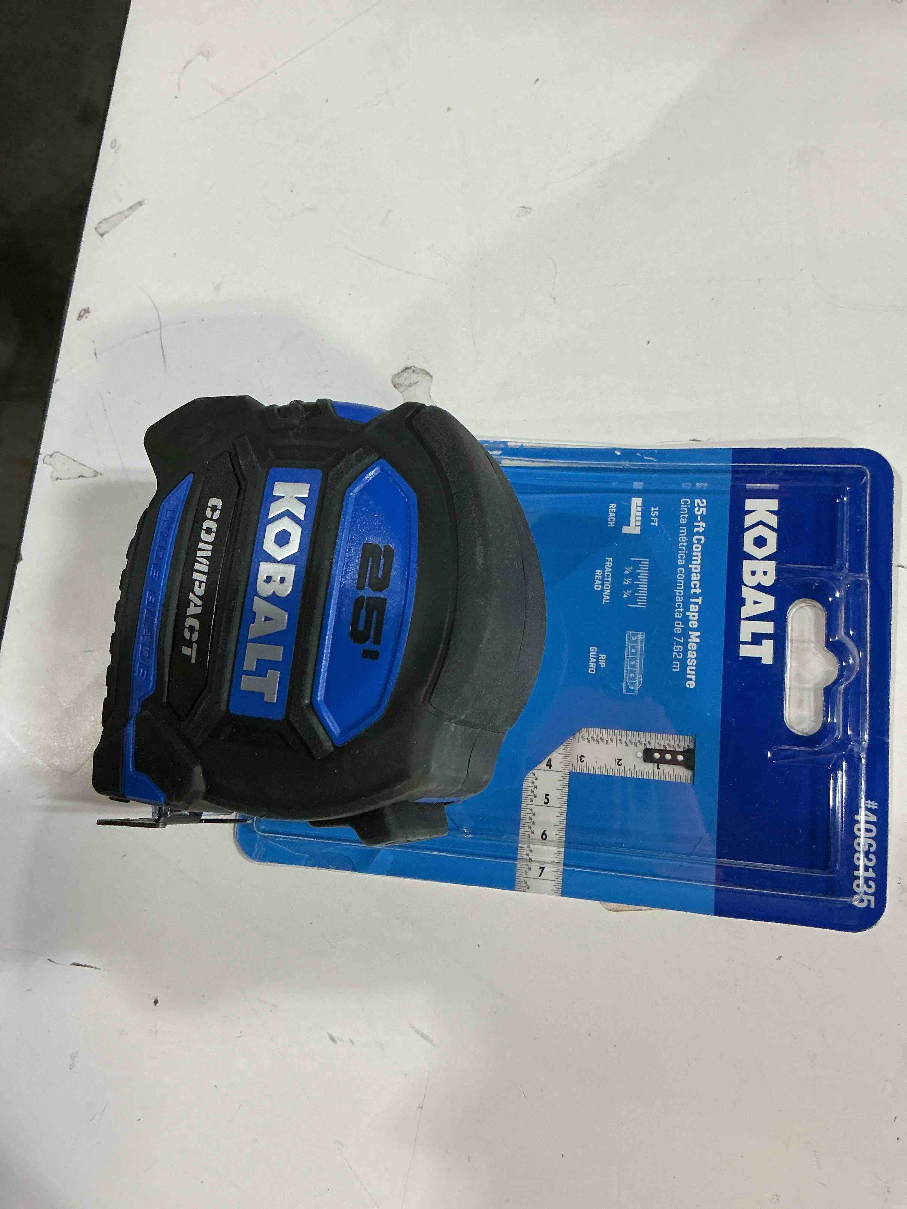 Condition photo showing As Is for kobalt compact 25-ft tape measure