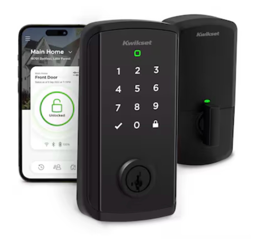 Kwikset Halo Select Wi-Fi + Matter Smart Home Compatible Matte Black Smart Wi-Fi 