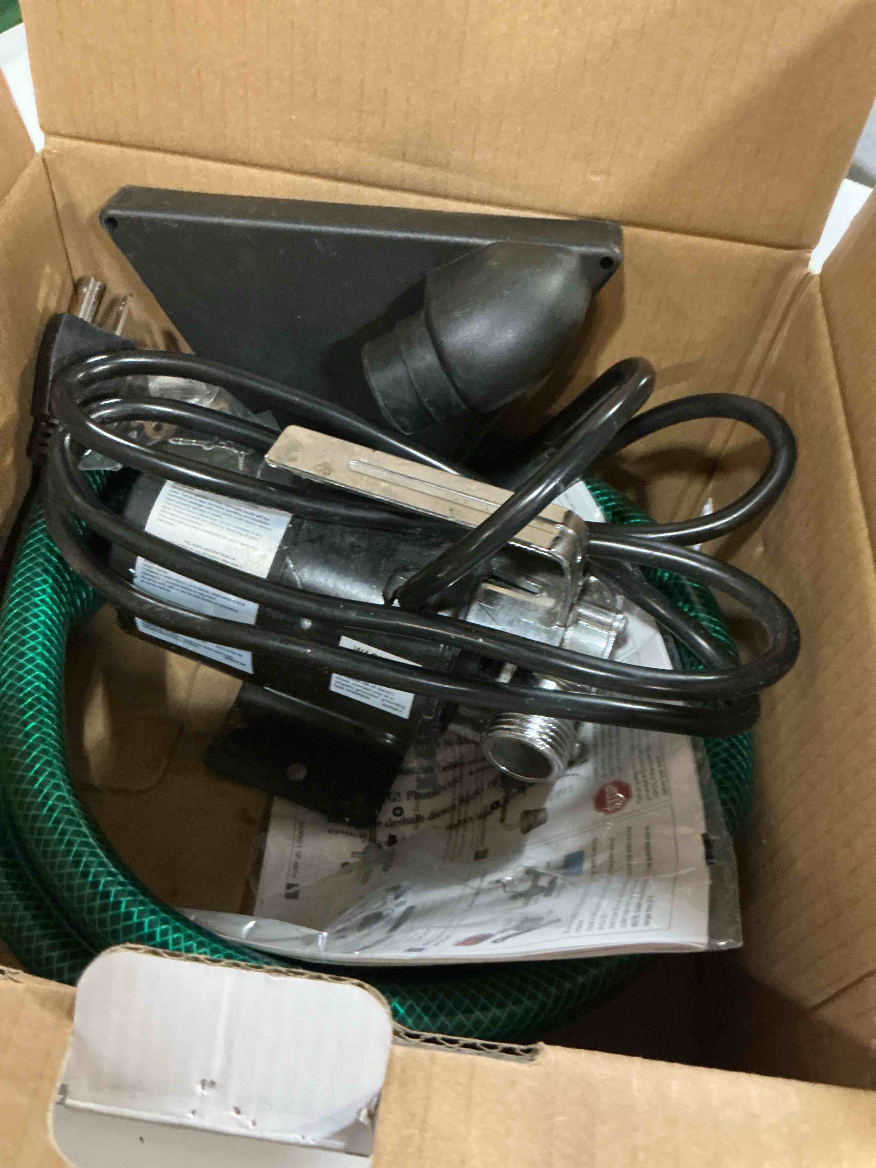 Condition photo showing As Is for utilitech 1/12 hp stainless steel transfer pump 50ac-110n -new