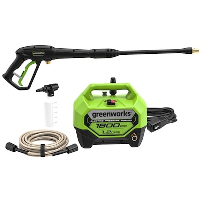 greenworks 1800-psi 1.2-gpm cold water electric pressure washer with 2 spray tips