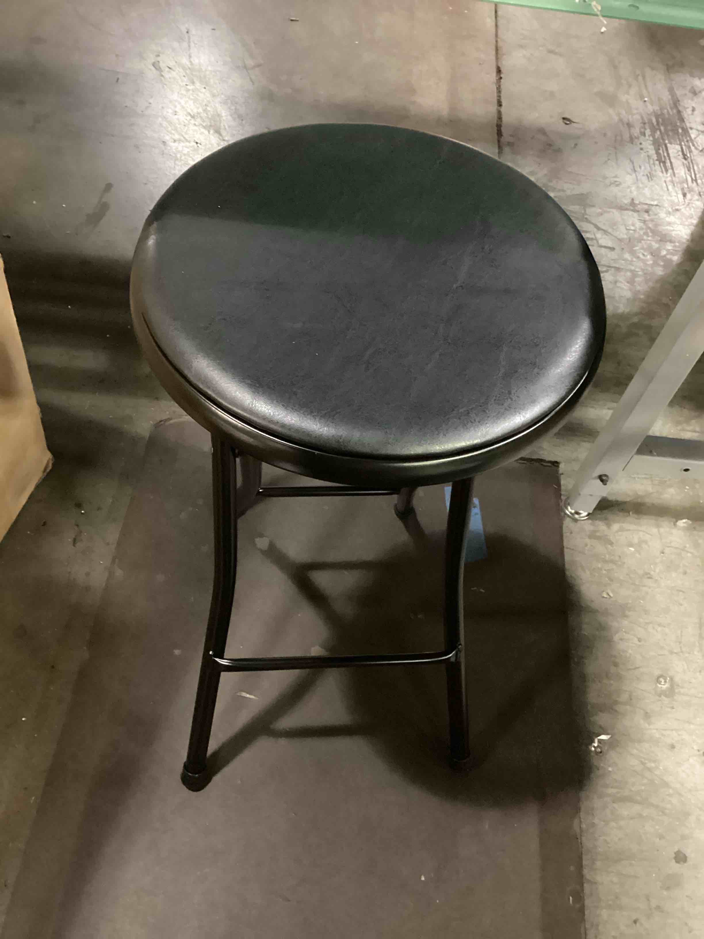 Condition photo showing New/Like New for mainstays folding metal stool, black
