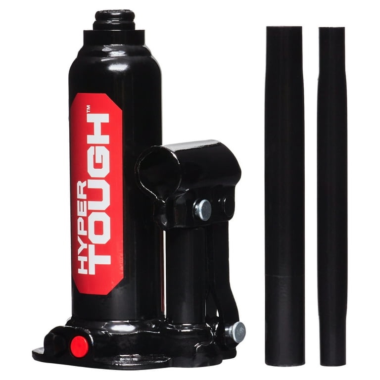 hyper tough t90203w bottle jack, 2 ton black