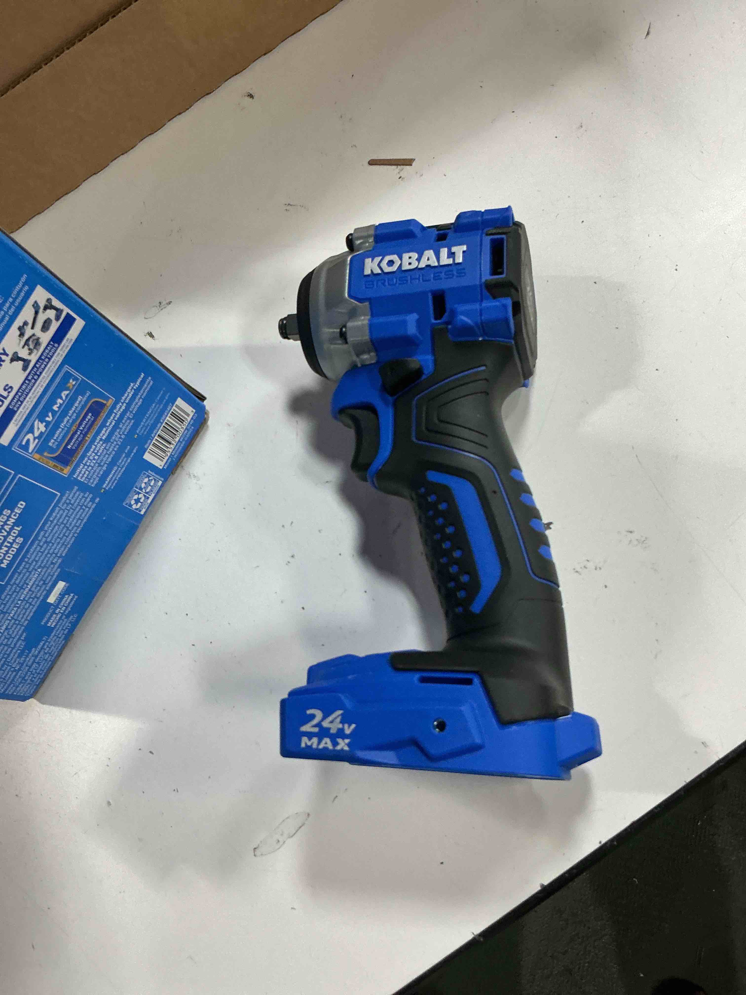 Condition photo showing As Is for k.balt 24-volt variable speed brushless 3/8-in drive cordless impact wrench (battery not included and charger not included)