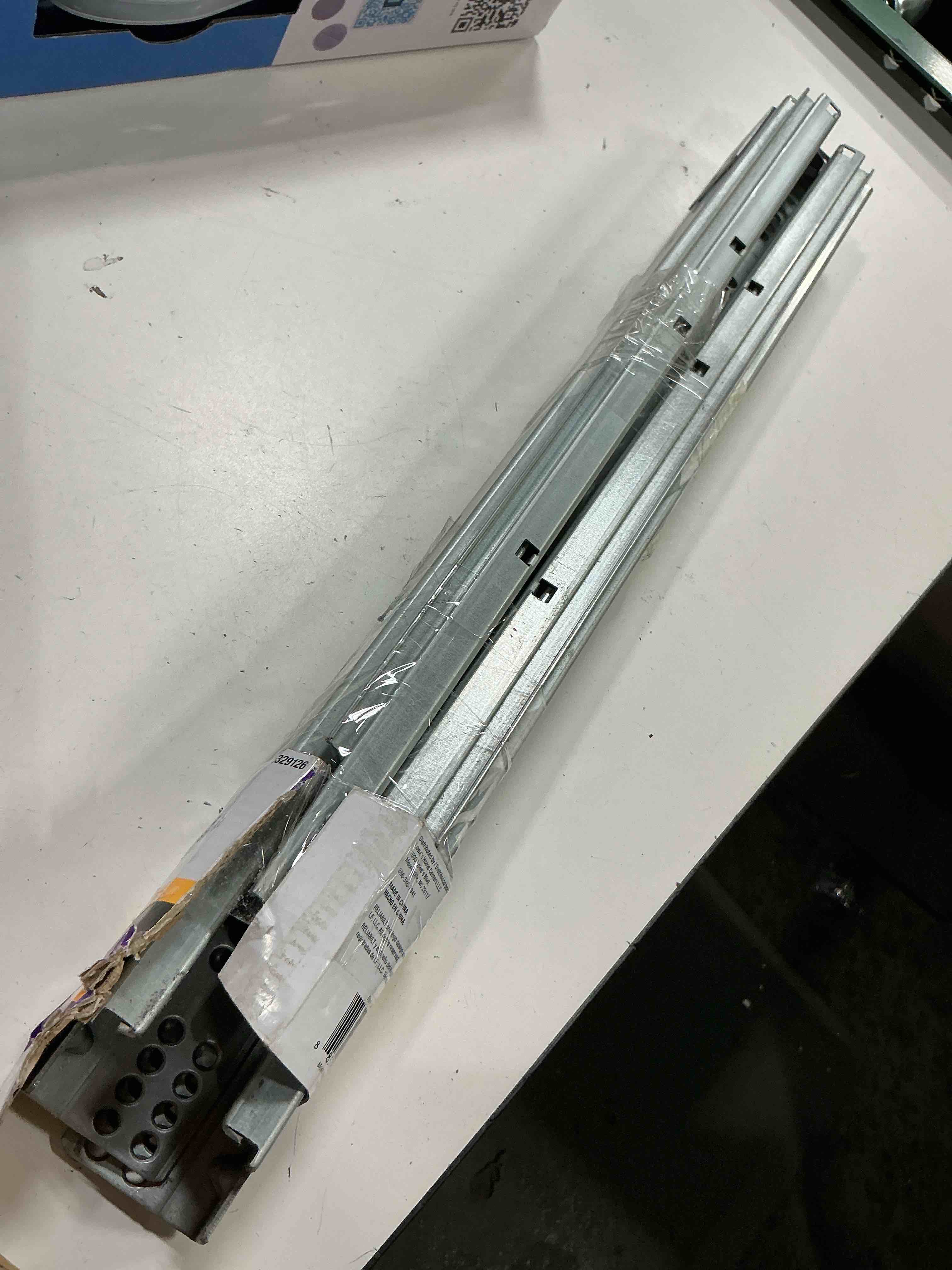 Condition photo showing As Is for soft close drawer slides