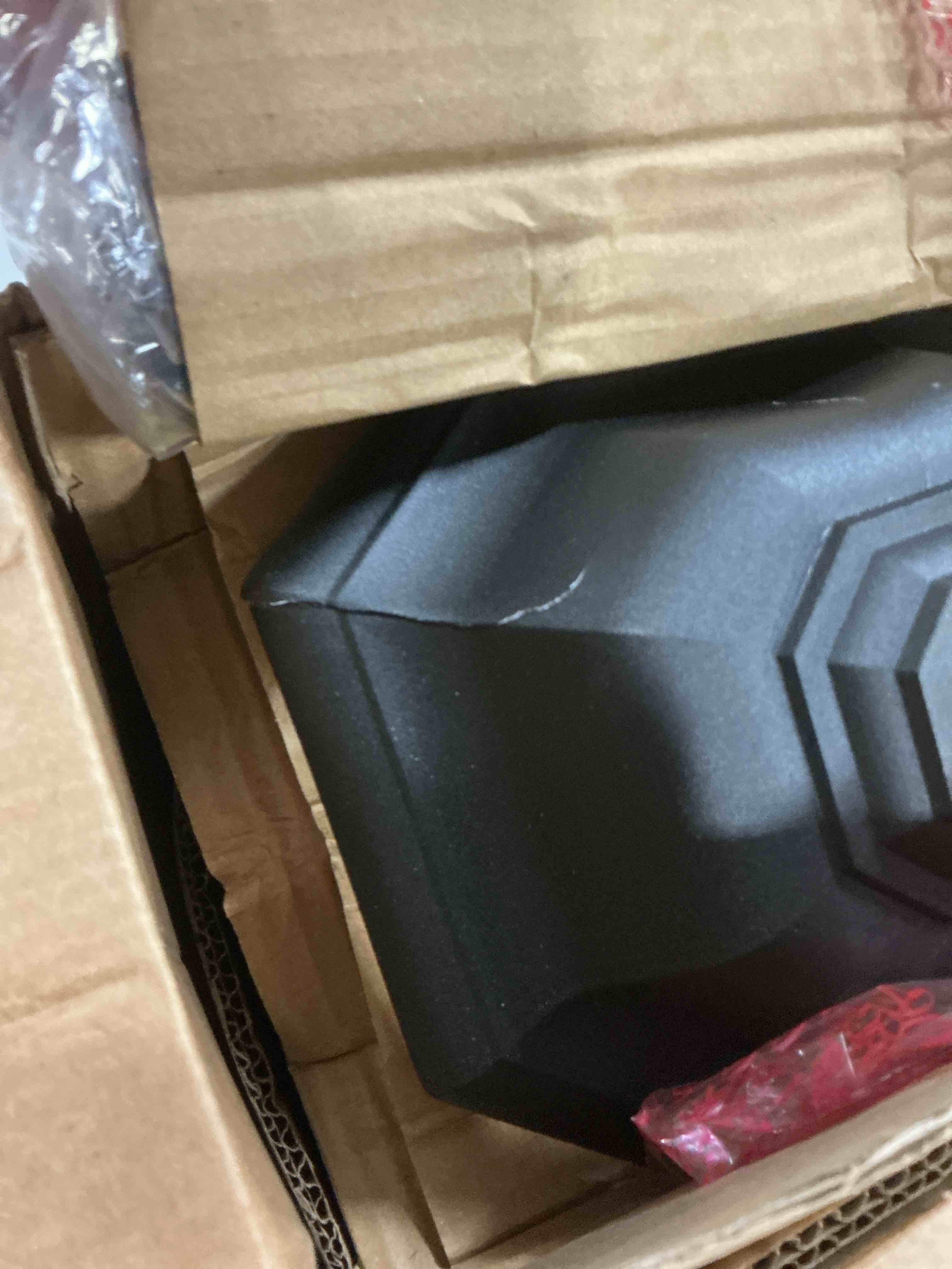 Condition photo showing As Is for portfolio 22.68-in h black outdoor wall light