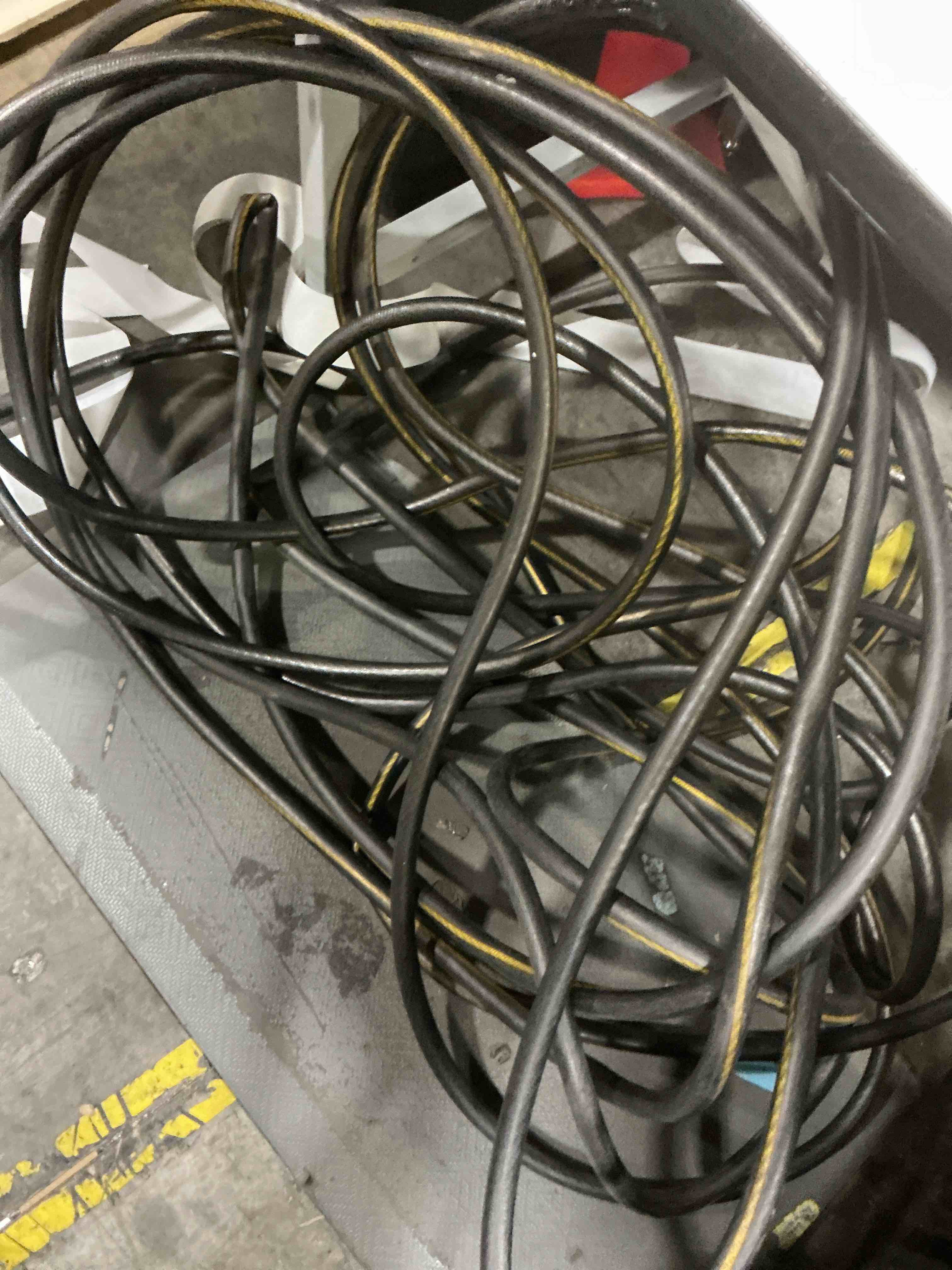 Condition photo showing As Is for neverkink teknor apex 5/8-in x 100-ft heavy -duty kink free vinyl gray coiled hose