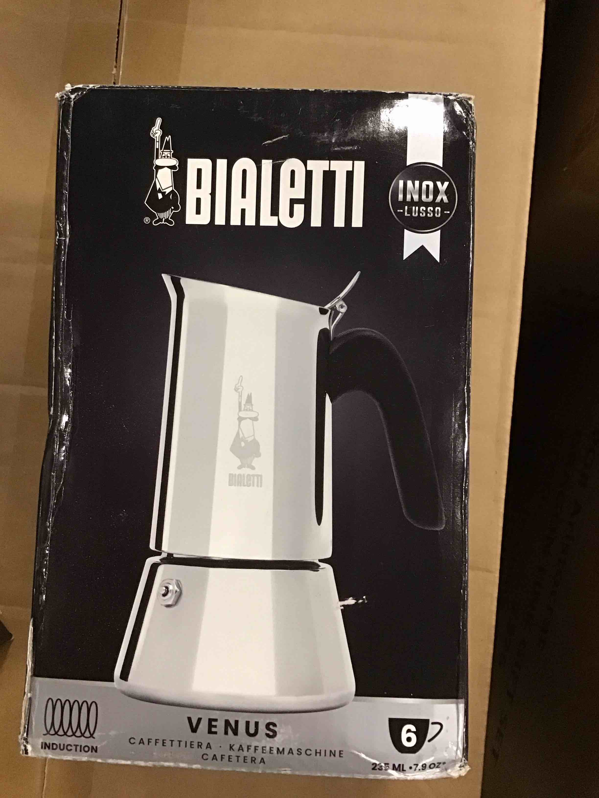 Condition photo showing Good Condition for Bialetti - New Venus Induction, Stainless Steel Stovetop Espresso Coffee Maker, Suitable for all Types of Hobs, 6 Cups (7.9 Oz),Silver