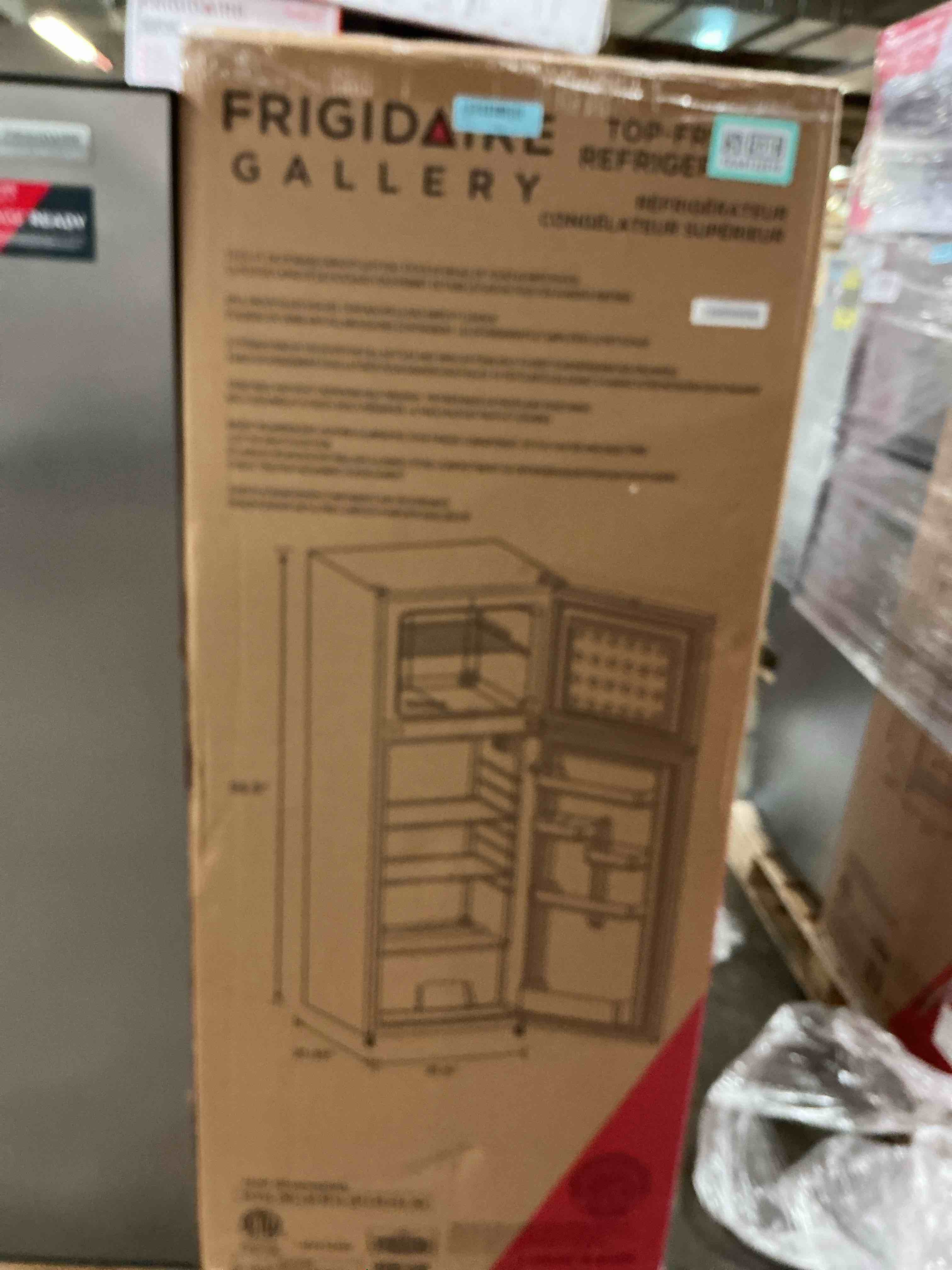 7.5 CU FT TOP MOUNT FRIDGE, PLATINUM