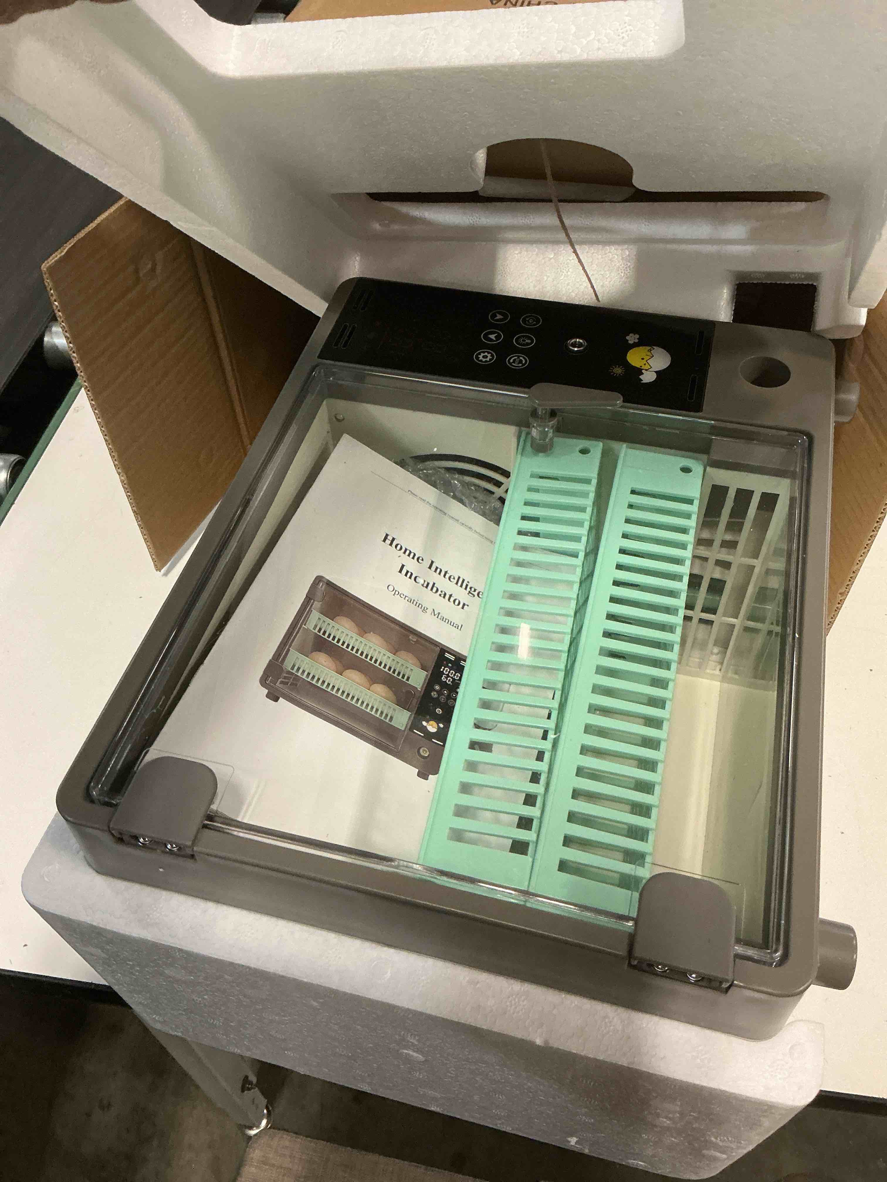 Condition photo showing As Is for Incubators for Hatching 24 Eggs, Egg Incubator Automatic Egg Turner, Ultrasonic Atomized Humidifier, Chicken Incubator Temperature Control with 5 Automatic Incubation Modes, Auto Day Count