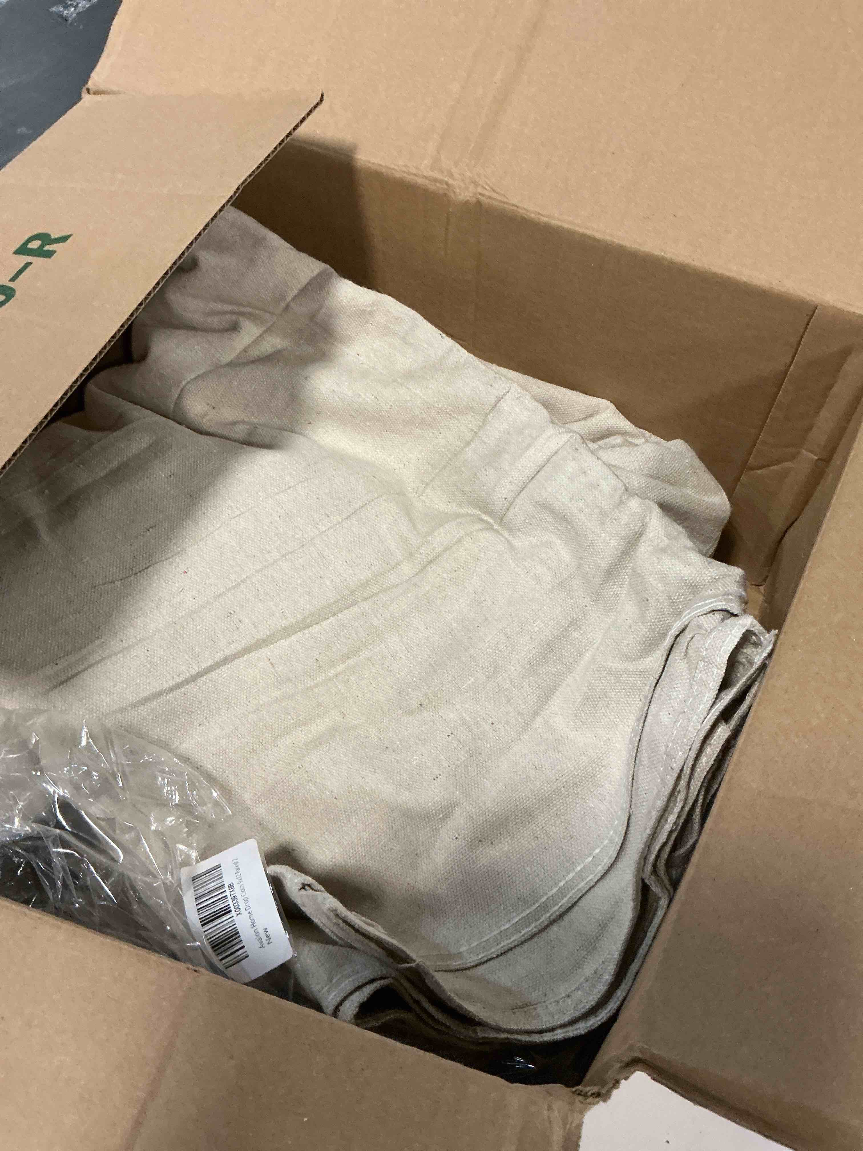Condition photo showing Good Condition for Canvas Drop Cloth 9x12 ft Pack of 1-8oz Painters Drop Cloth for Painting - Canvas Tarps for Floor & Furniture Protection - All Purpose Canvas Fabric Painting Drop Cloths