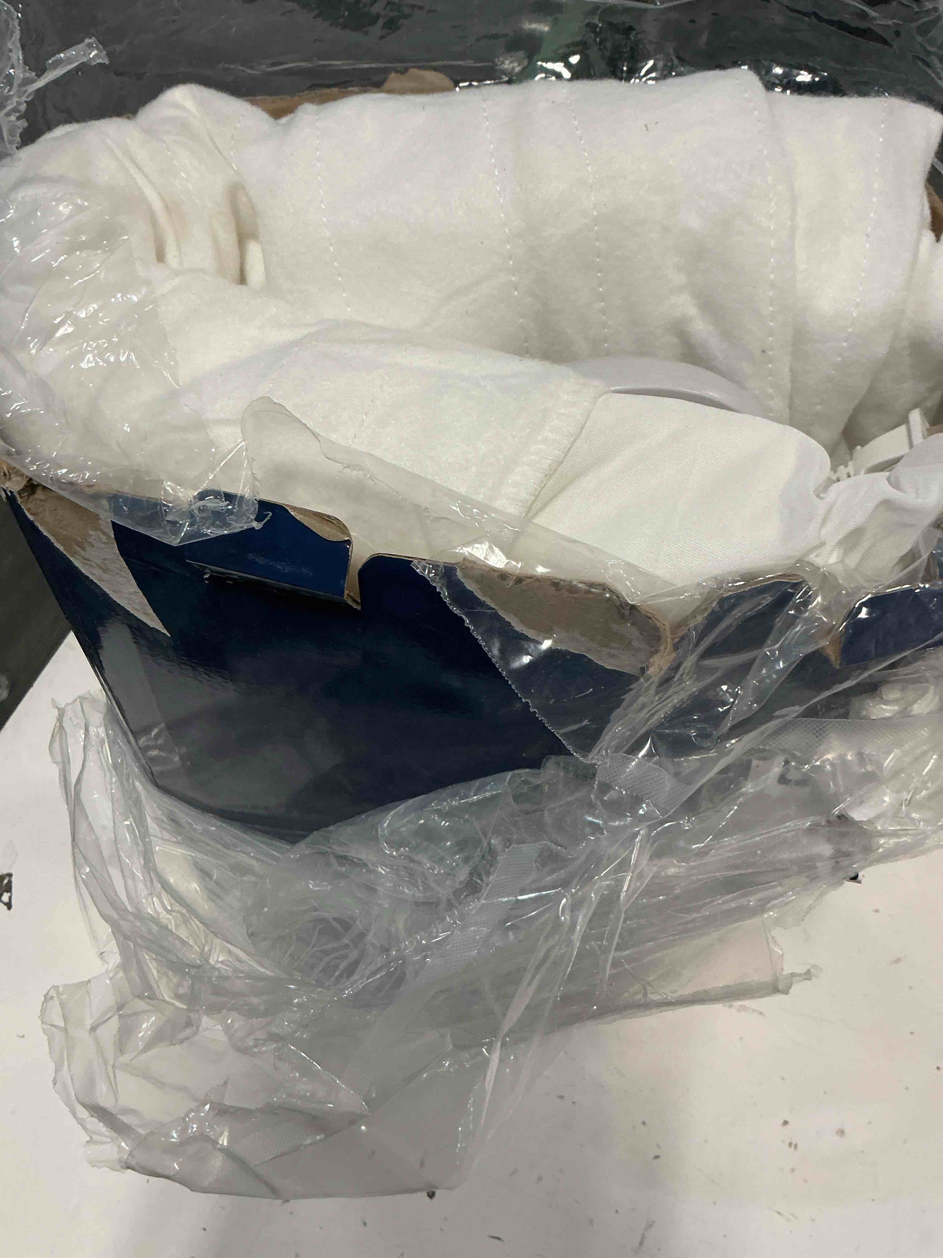 Condition photo showing As Is for Heated Mattress Pad Queen Size - Embossed Electric Mattress Pad Cover Dual Control - 1-10 Hours Auto Shut Off with Deep Pocket White Embossed White Queen