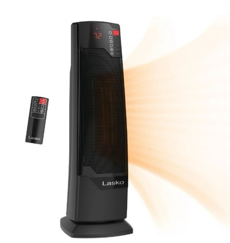 Lasko CT22835 1500W Oscillating Ceramic Tower Space Heater - Black