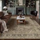 elliune 10x12 washable area rugs for living room: non slip vintage brown rug, large soft stain resis
