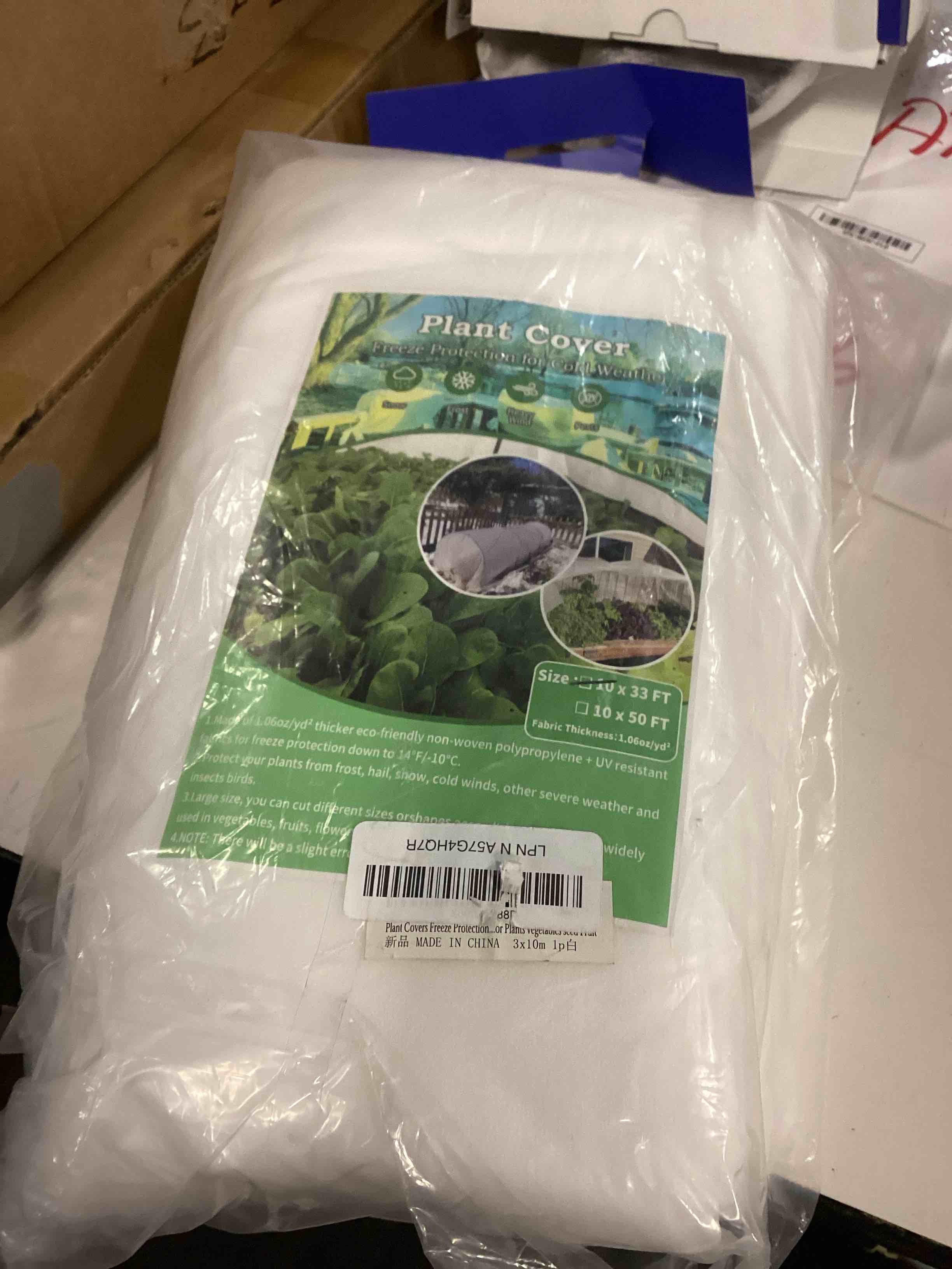 Condition photo showing Good Condition for SnugNiture Plant Covers Freeze Protection, 10ft x 33ft 1.1oz/yd² Frost Cloth for Outdoor Plants, Floating Row Cover Frost Blanket for Winter Garden Vegetables Protection