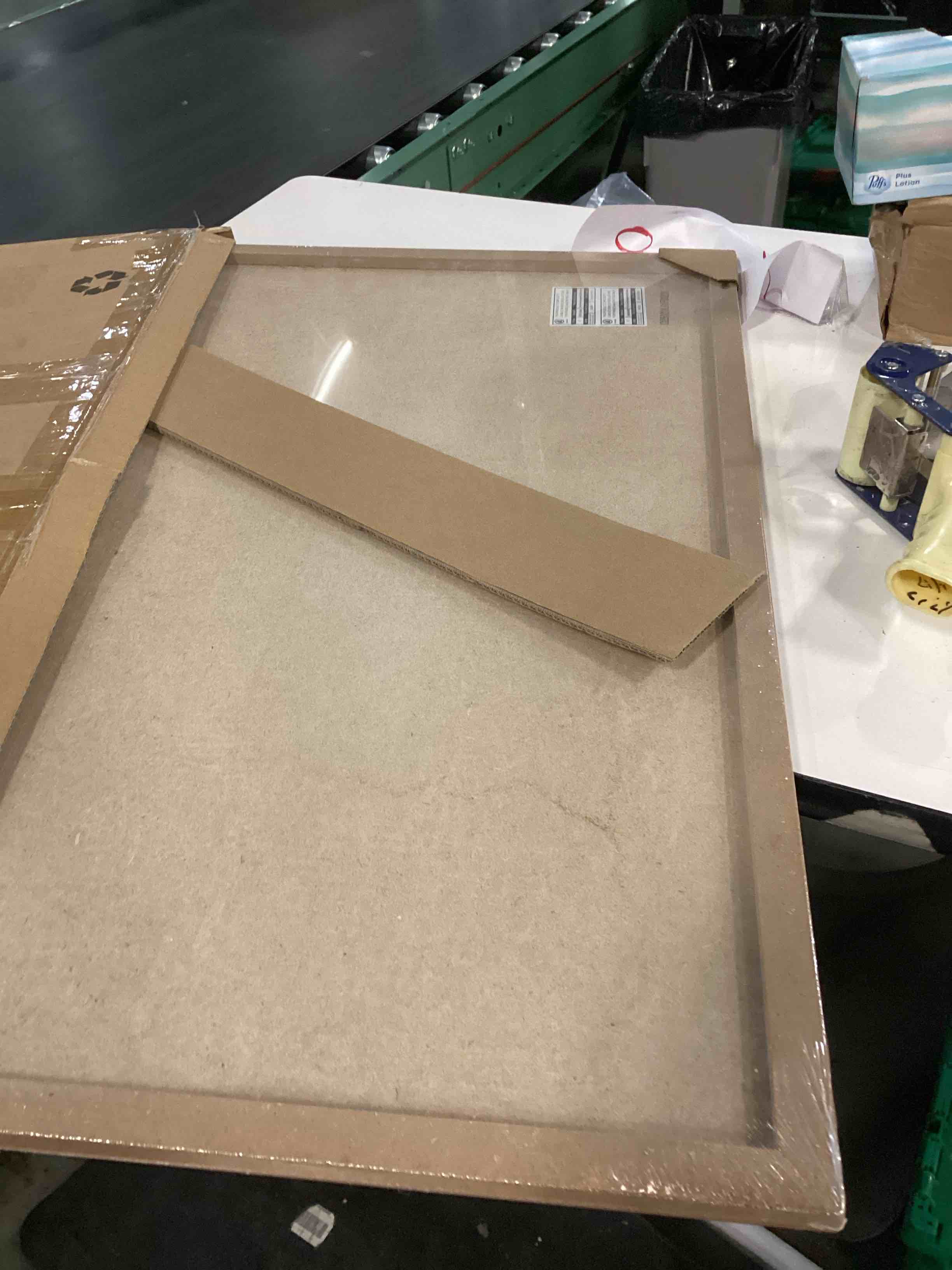 Condition photo showing New/Like New for U Brands 24 x 36 x 1 in. Cork Canvas Bulletin Board Frameless  Brown