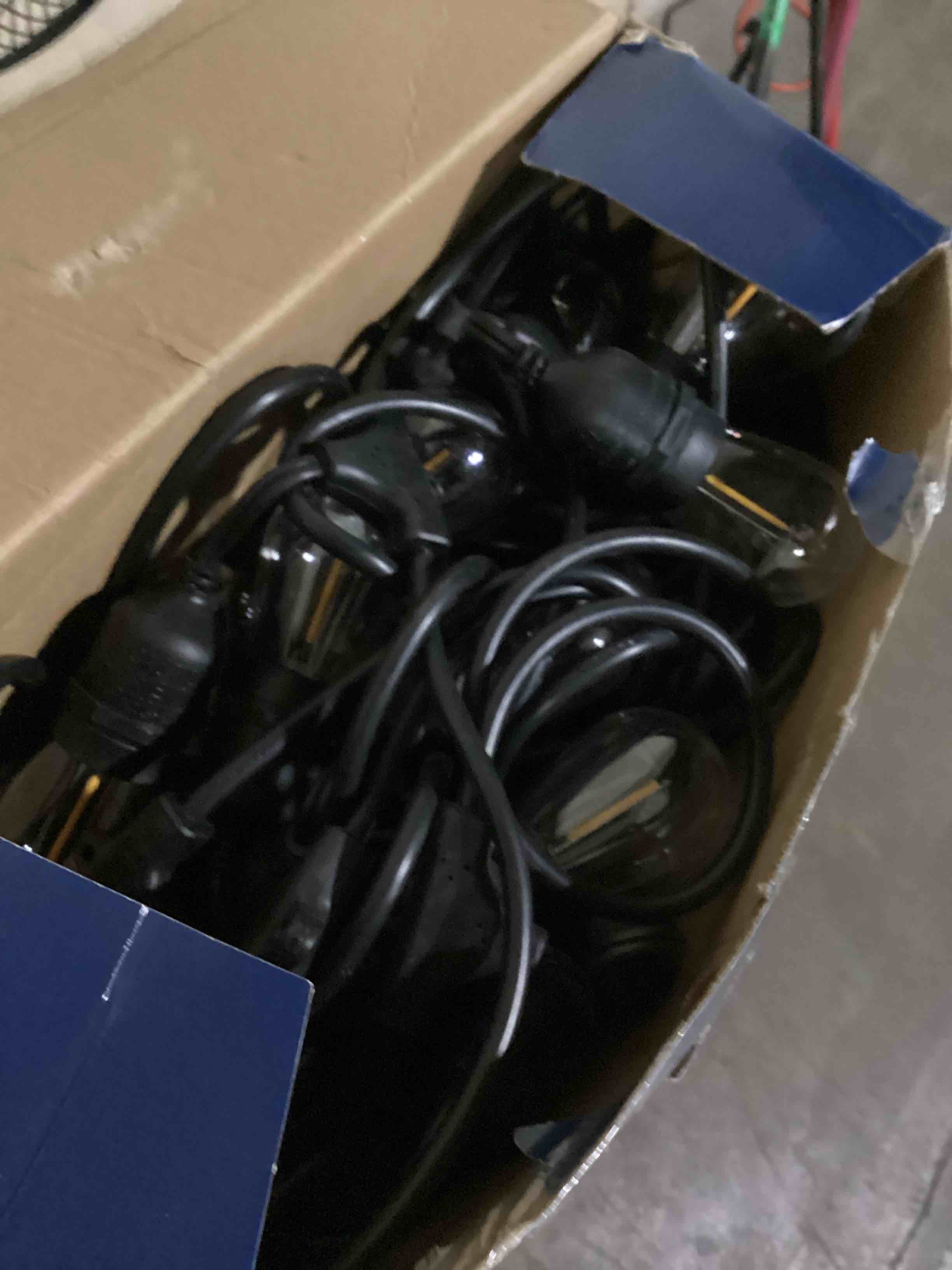Condition photo showing Good Condition for addlon led outdoor string lights 48ft with edison vintage shatterproof bulbs and commercial grade weatherproof strand - etl listed decorative lights for patio garden black 48ft