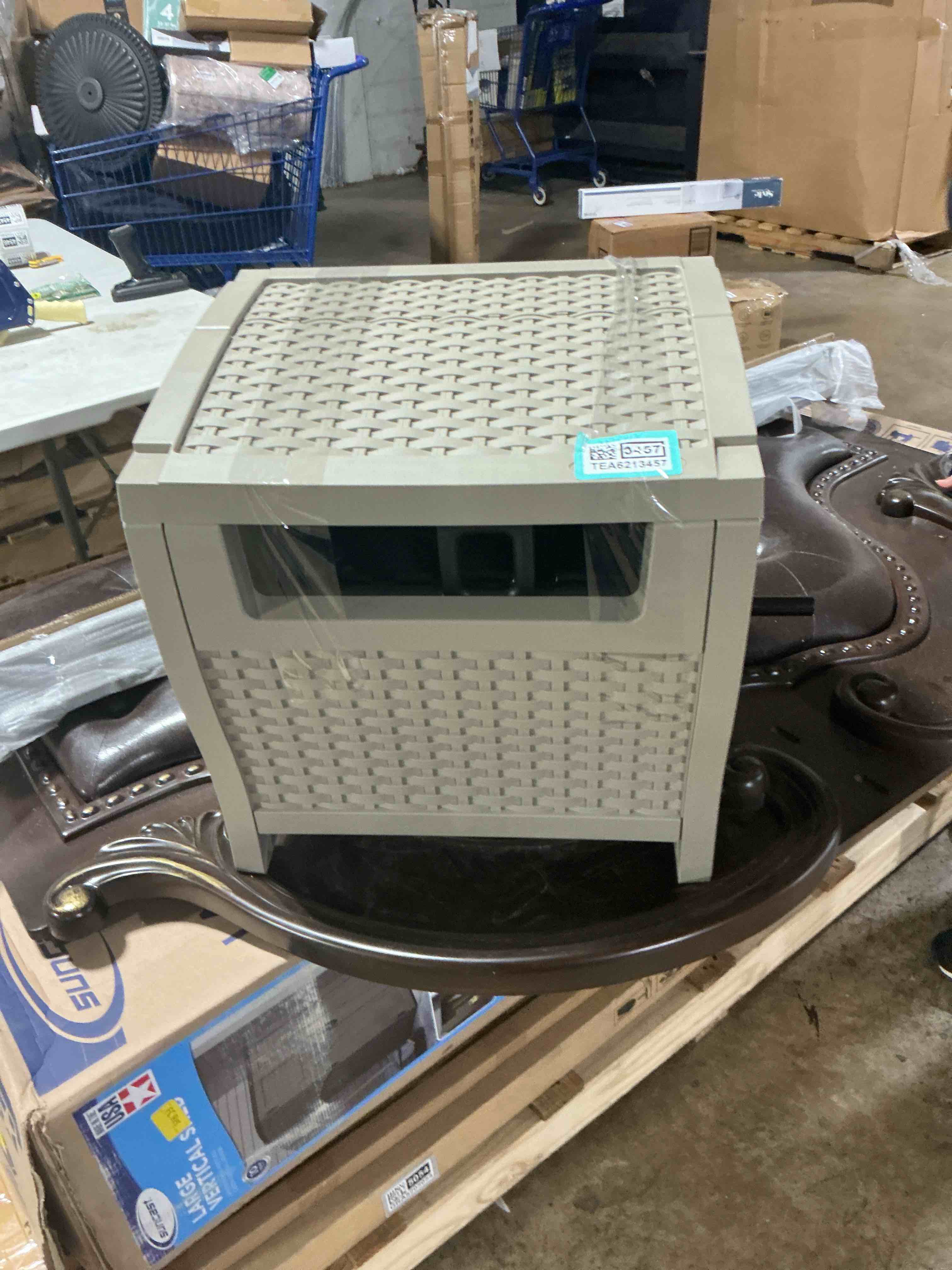 Condition photo showing Good Condition for suncast 175 ft. wicker style resin hose hideaway with hose guide, java, made in the usa 1 pack