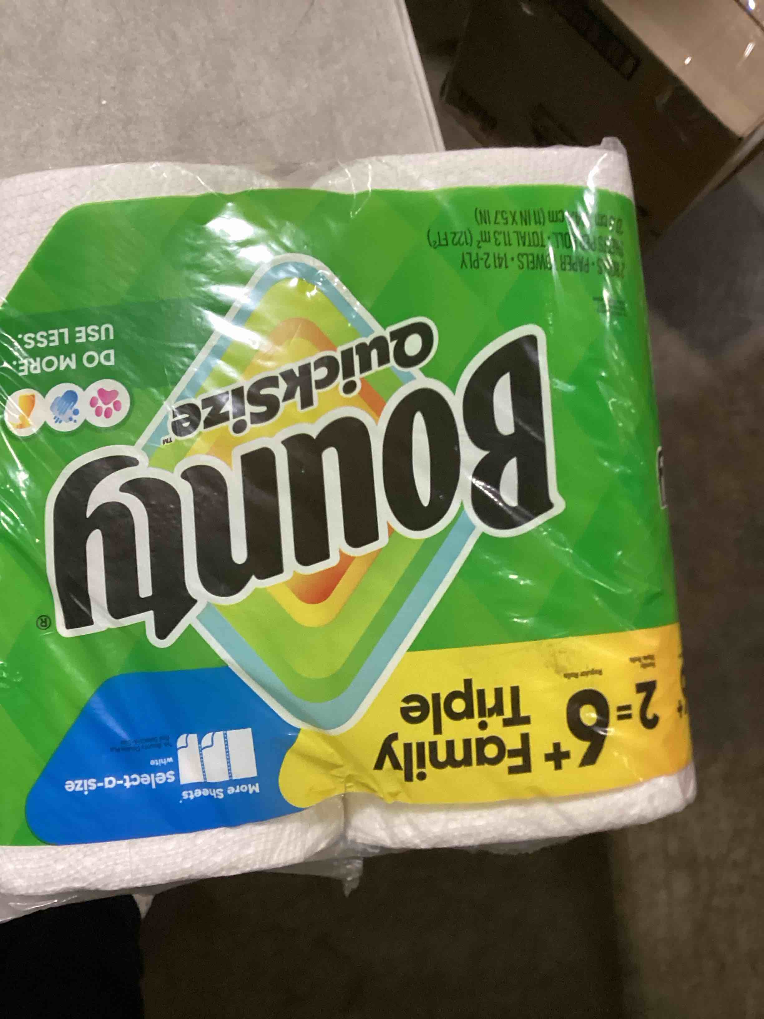 bounty quick size 2 rolls