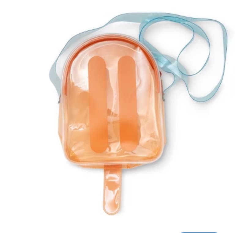 Bullseye's Playground Clear PVC Popsicle + Ice Cream Crossbody Bag.