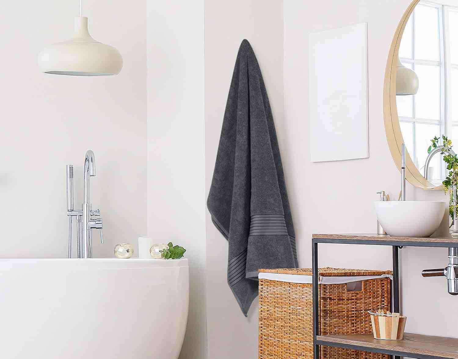 Condition photo showing Good Condition for utopia towels extra large bath sheets, 2 pack, 35x70 in, cotton, grey