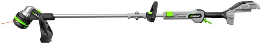 Condition photo showing As Is for (battery and charger not included) ego power+ string trimmer, battery powered, 15" trimmer for weeds and grass with powerload, telescopic aluminum shaft, battery and charger not included - st1510t