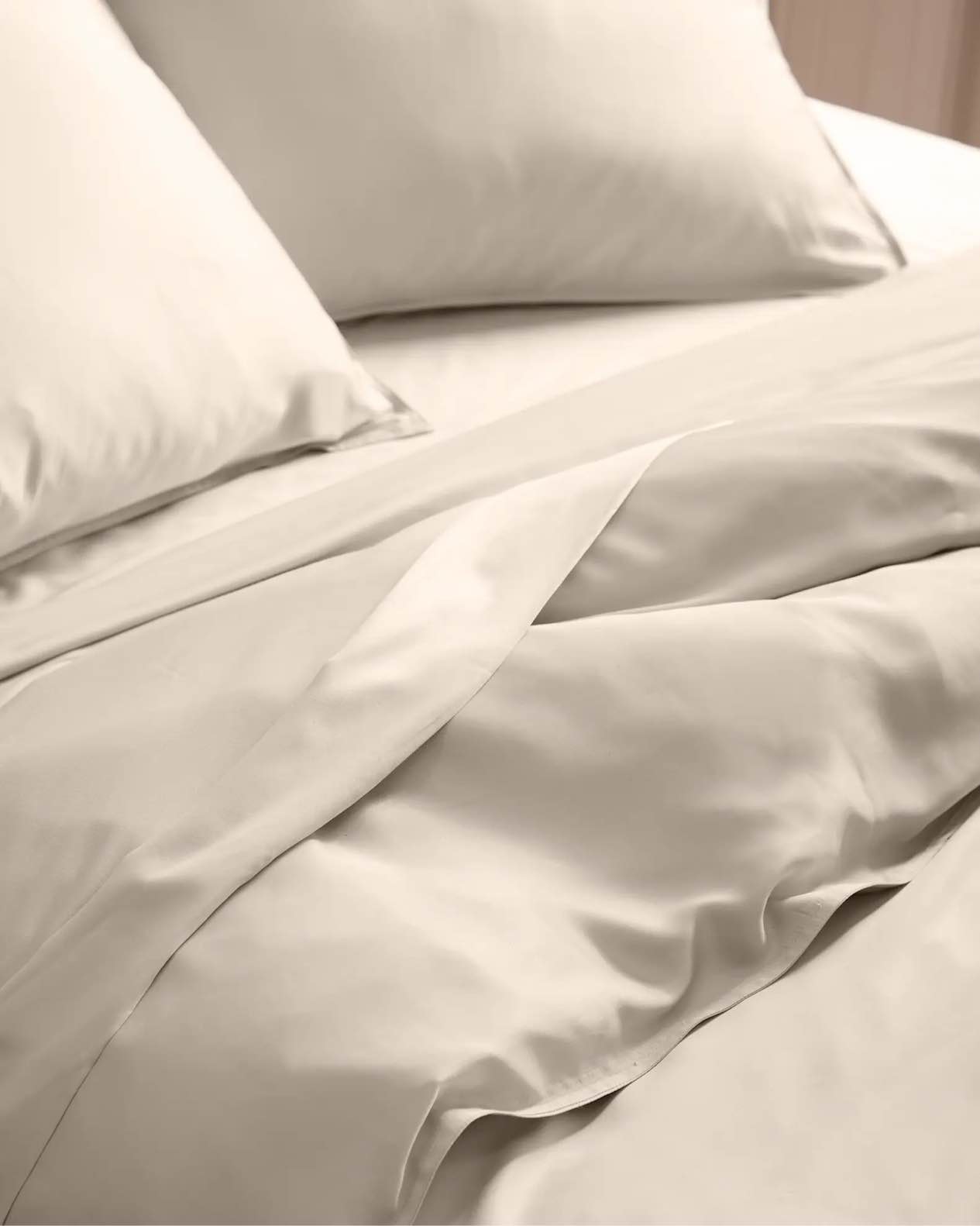 quince- bamboo duvet cover for king/cal. king color sand