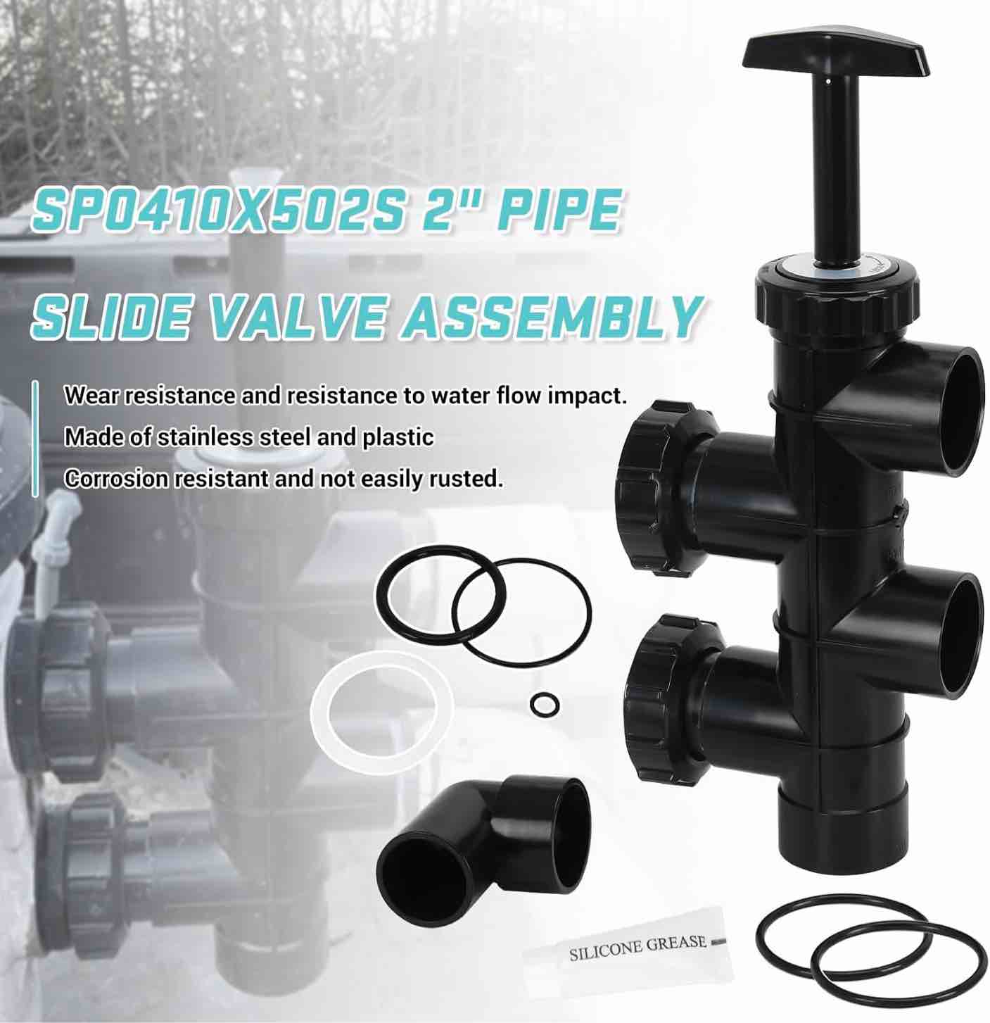 Condition photo showing Good Condition for sp0410x502s 2-inch slide valve backwash assembly compatible with hayward pro-grid and micro-clear d.e. filters