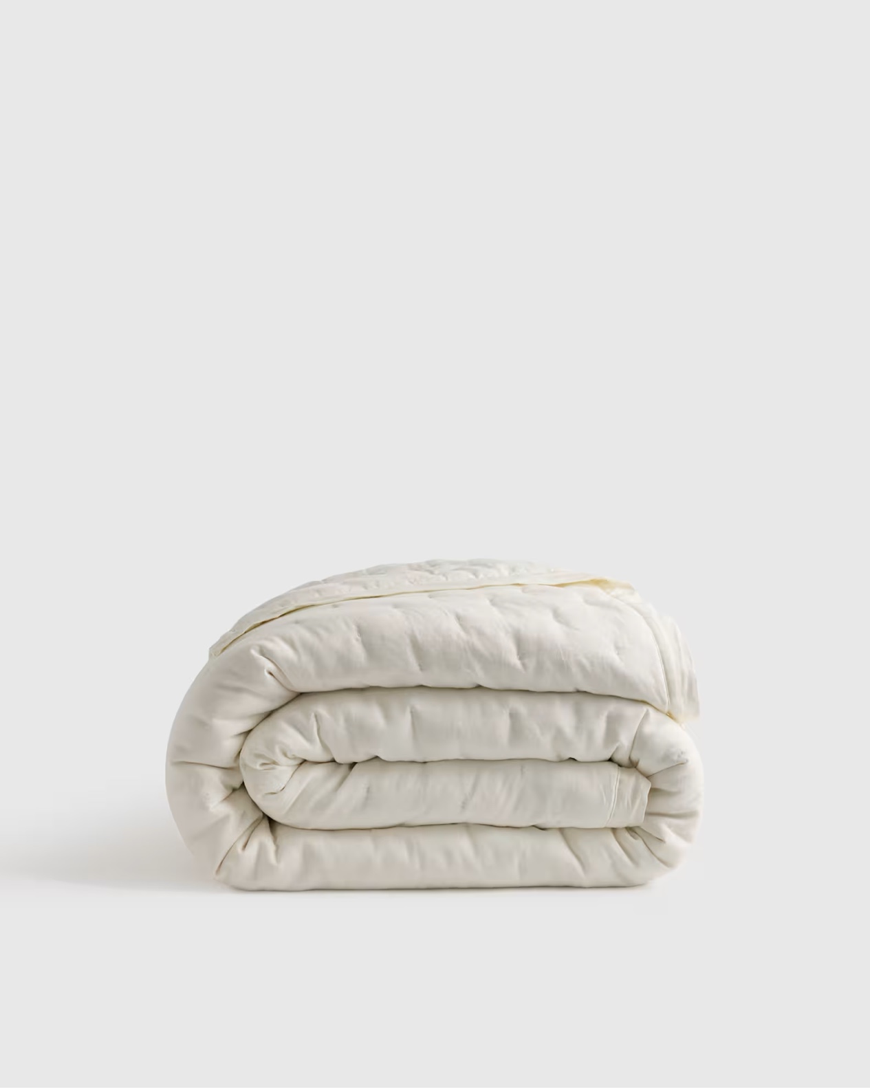 quince- european linen dream quilt for king/cal. king, color ivory