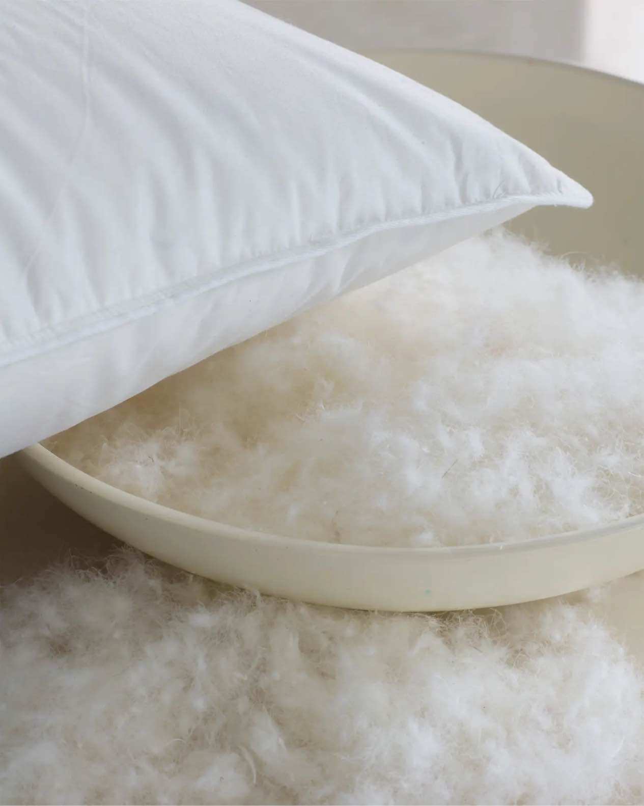 Condition photo showing Good Condition for quince- luxe goose down pillow king, soft