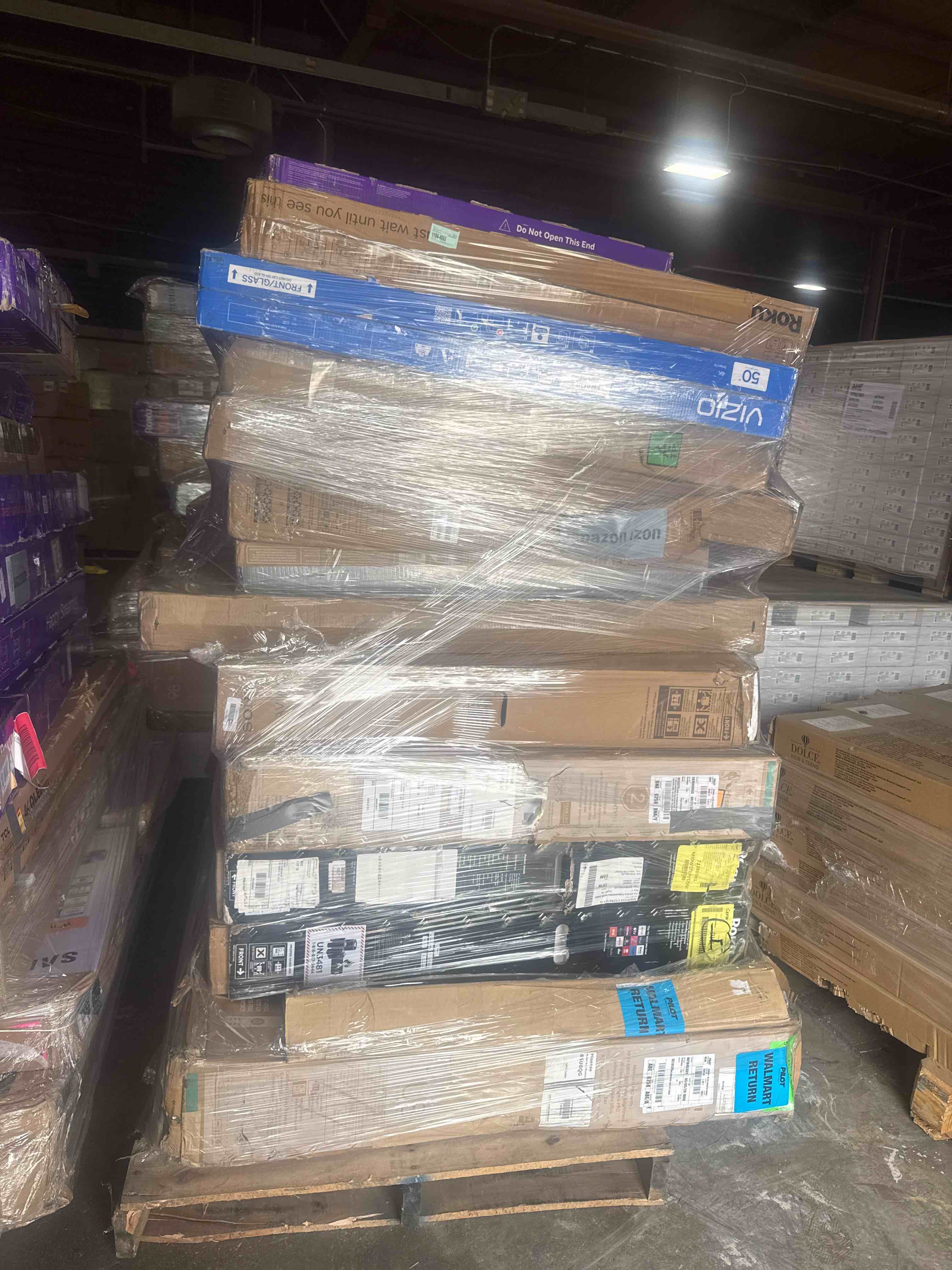 TV’s Most 55 inches or Larger, Brands Like LG, Samsung, Roku and Vizio for Parts or Repair.Your Bid per TV.