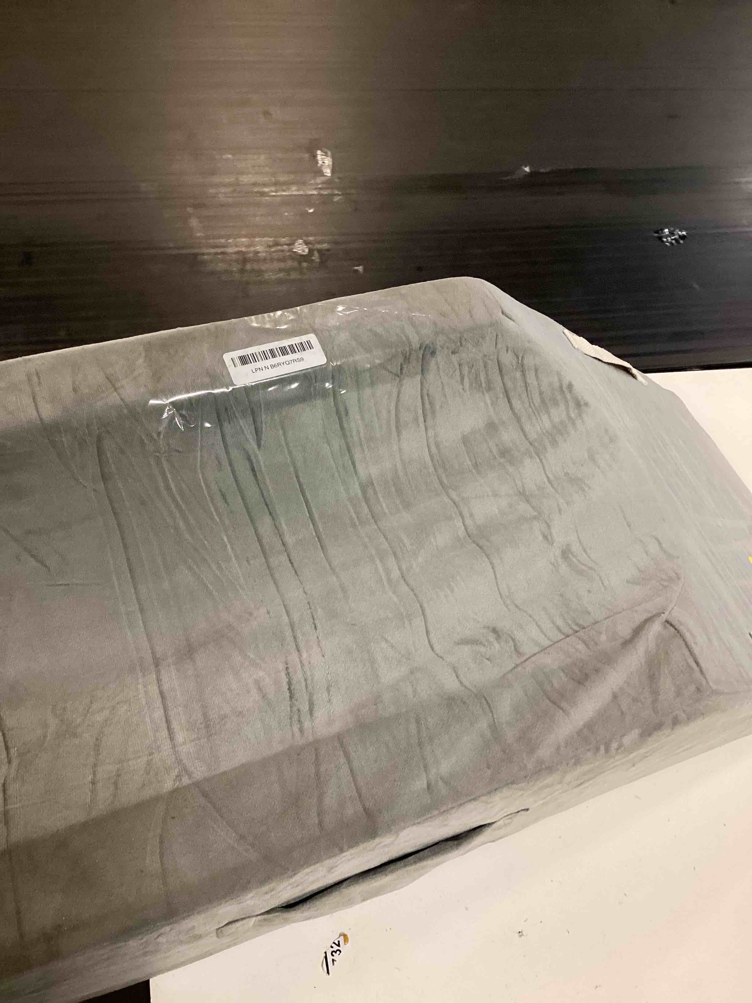 Condition photo showing As Is for lightease memory foam leg support and elevation pillow w/dual handles for surgery, injury, or rest single leg
