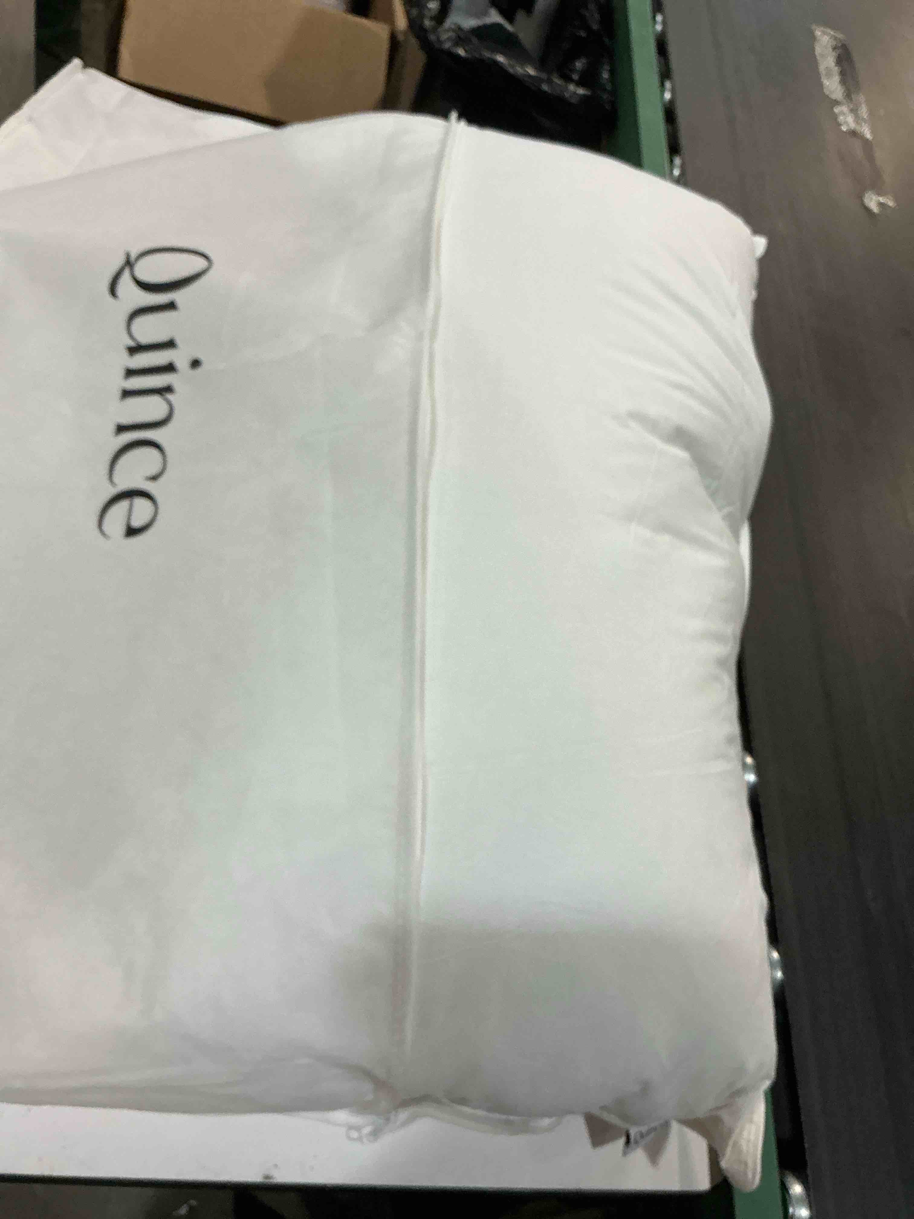 Condition photo showing As Is for luxe goose down pillow medium/firm king 