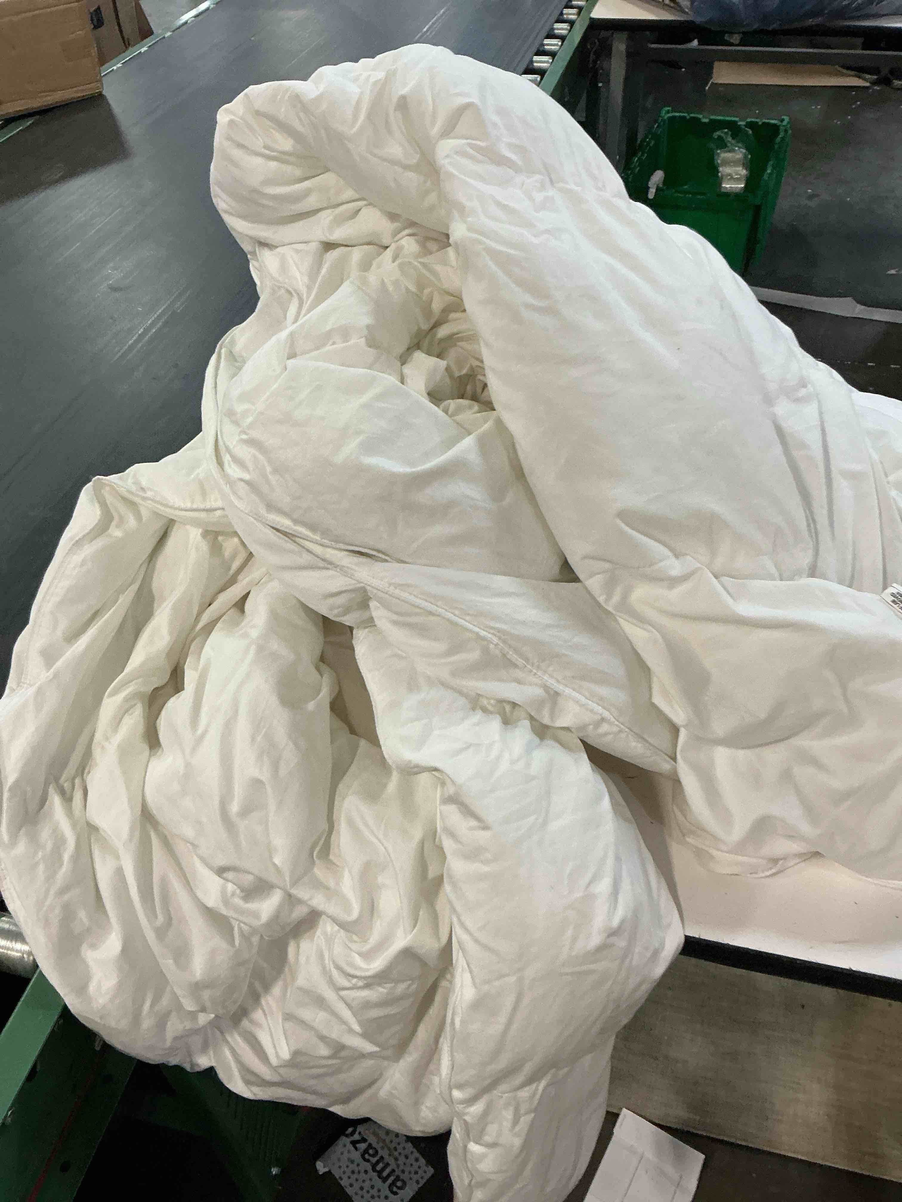 Condition photo showing As Is for premium down alternative duvet insert white king cal king