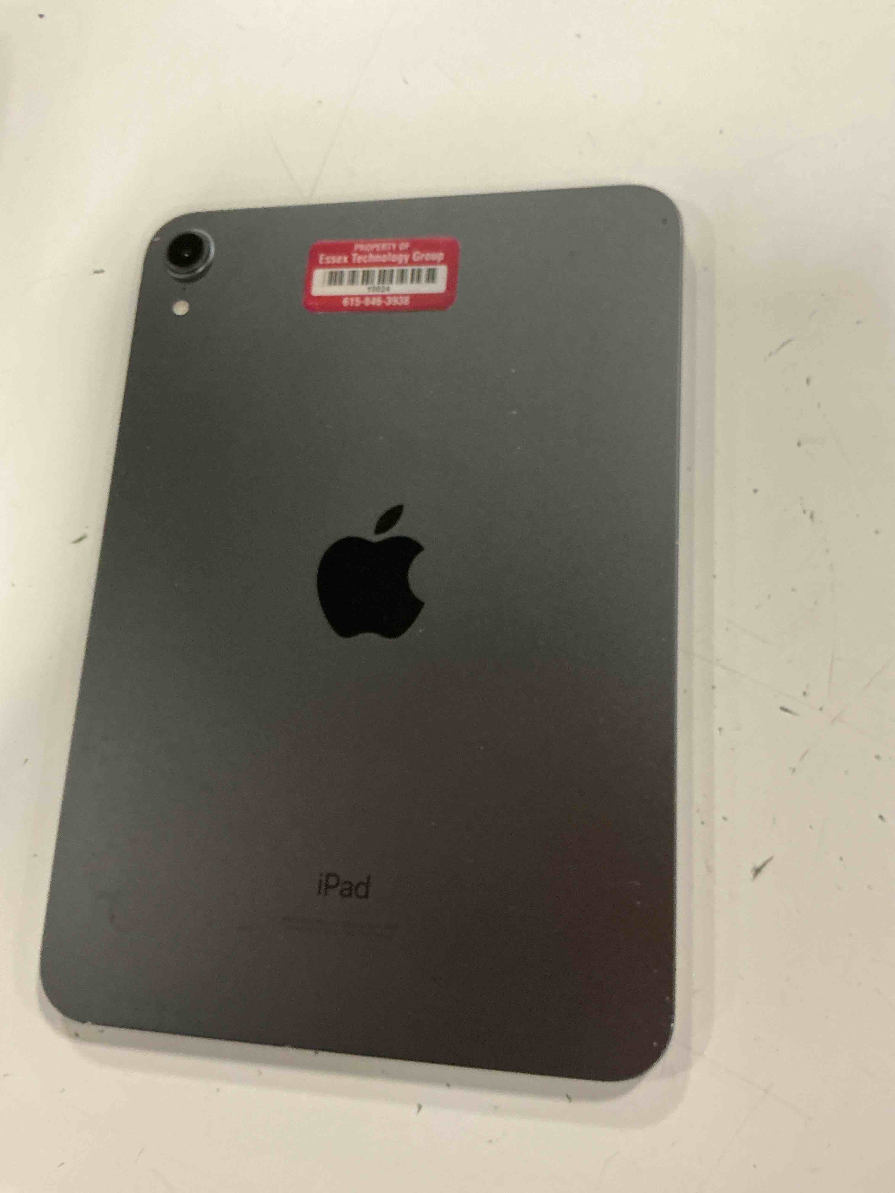 Condition photo showing As Is for apple pre-owned apple ipad mini 6 a2567 (wifi) 64gb space gray