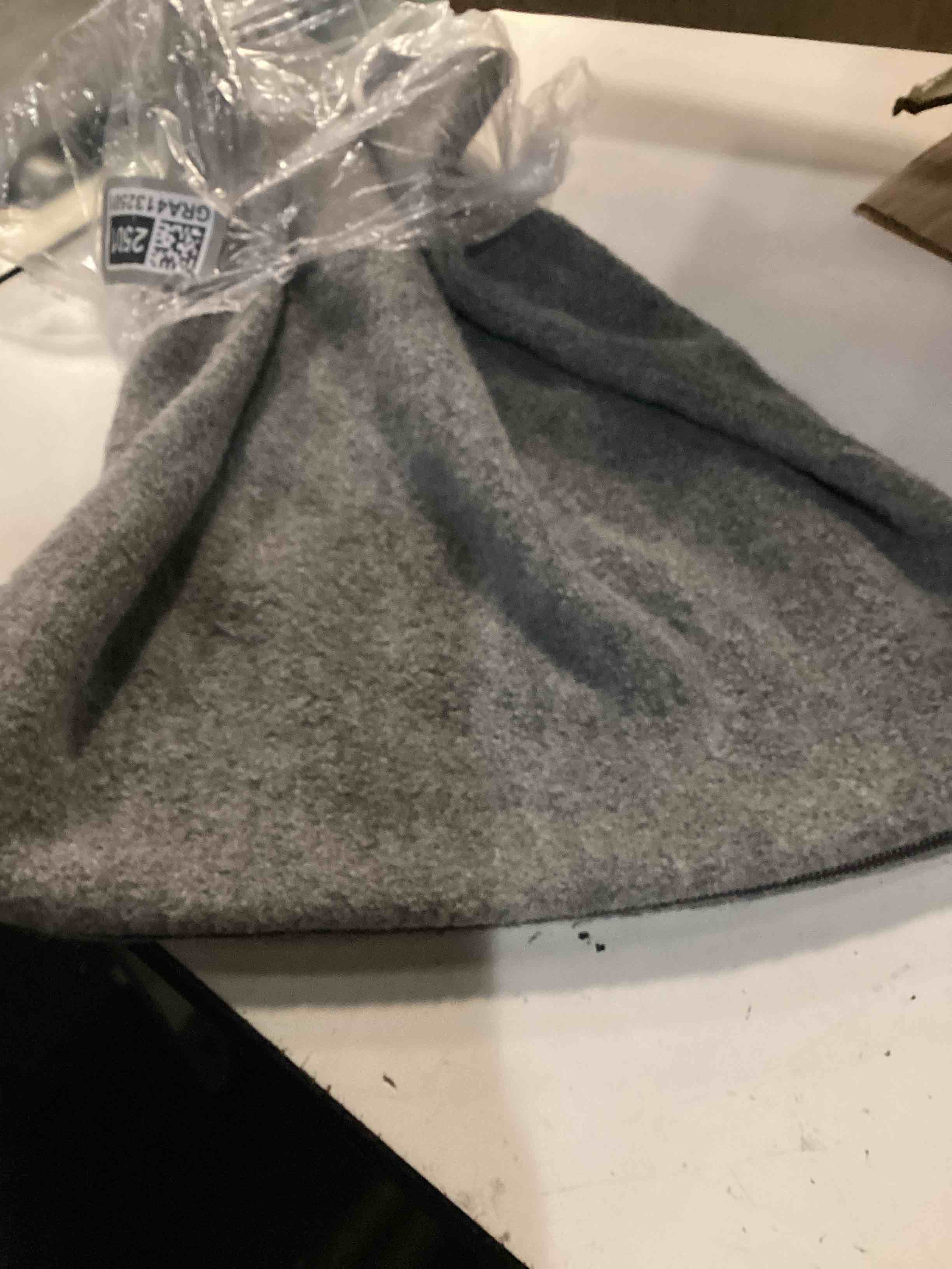 Condition photo showing As Is for alpaca boucle pillow cover 1pcs 20x20, heather grey
