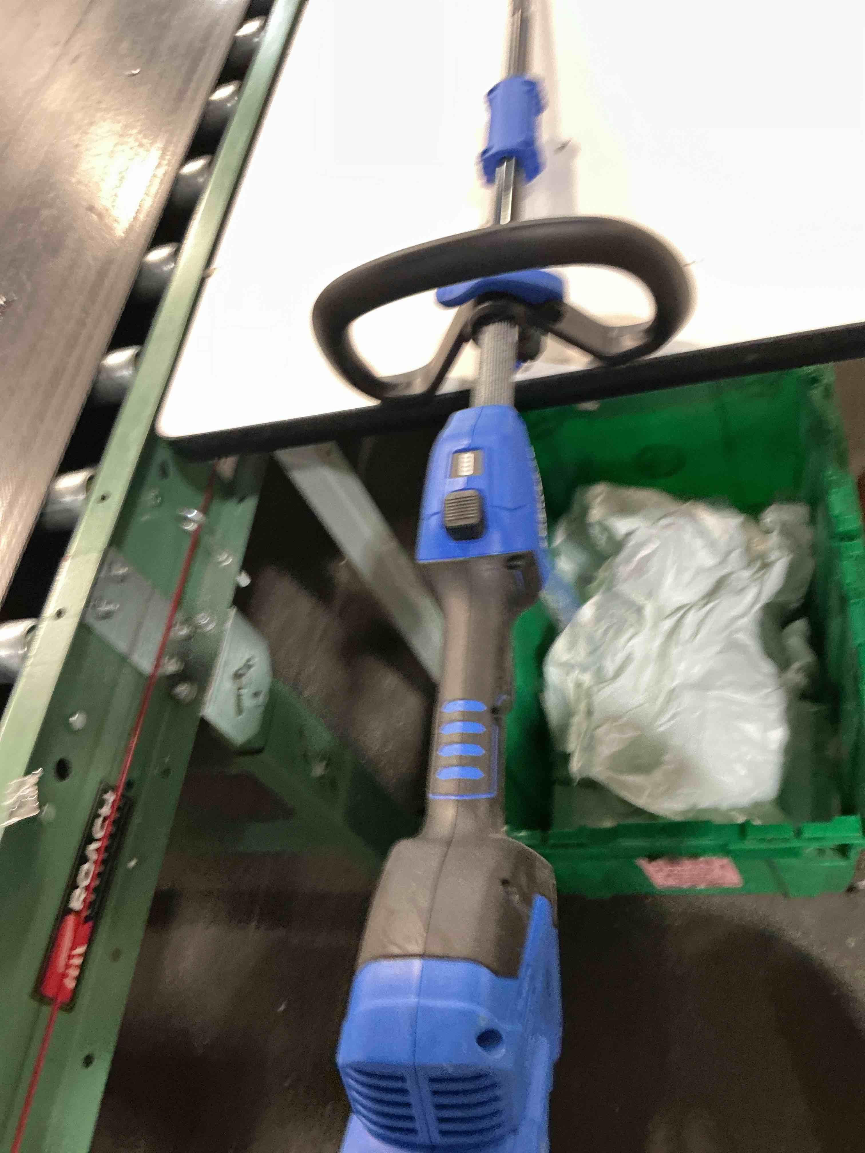 Condition photo showing As Is for kobalt 40-volt max 15-in straight cordless bare tool string trimmer (battery not included)