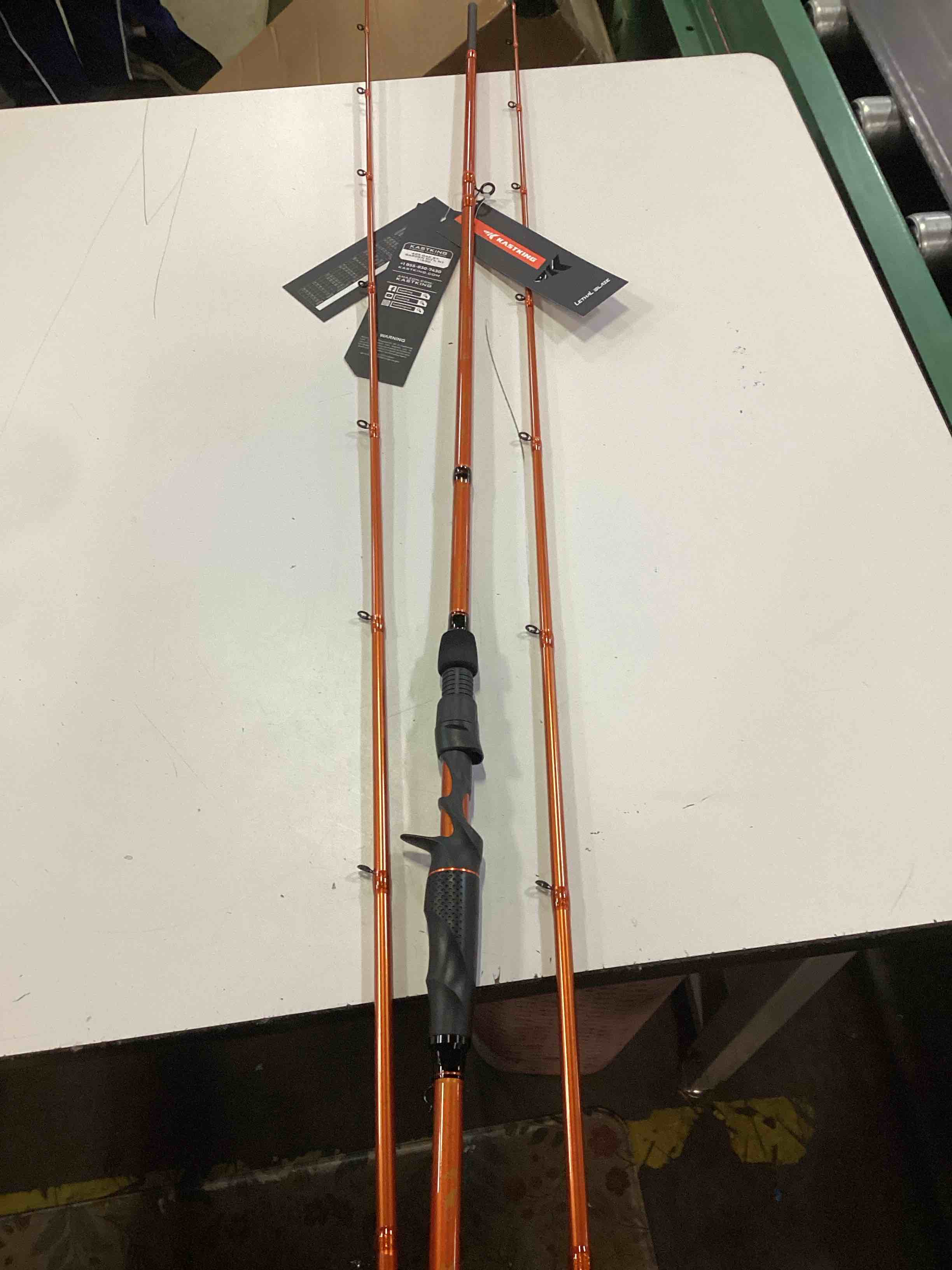 Condition photo showing As Is for lethal blaze twin-tip spinning fishing rod and reel combo