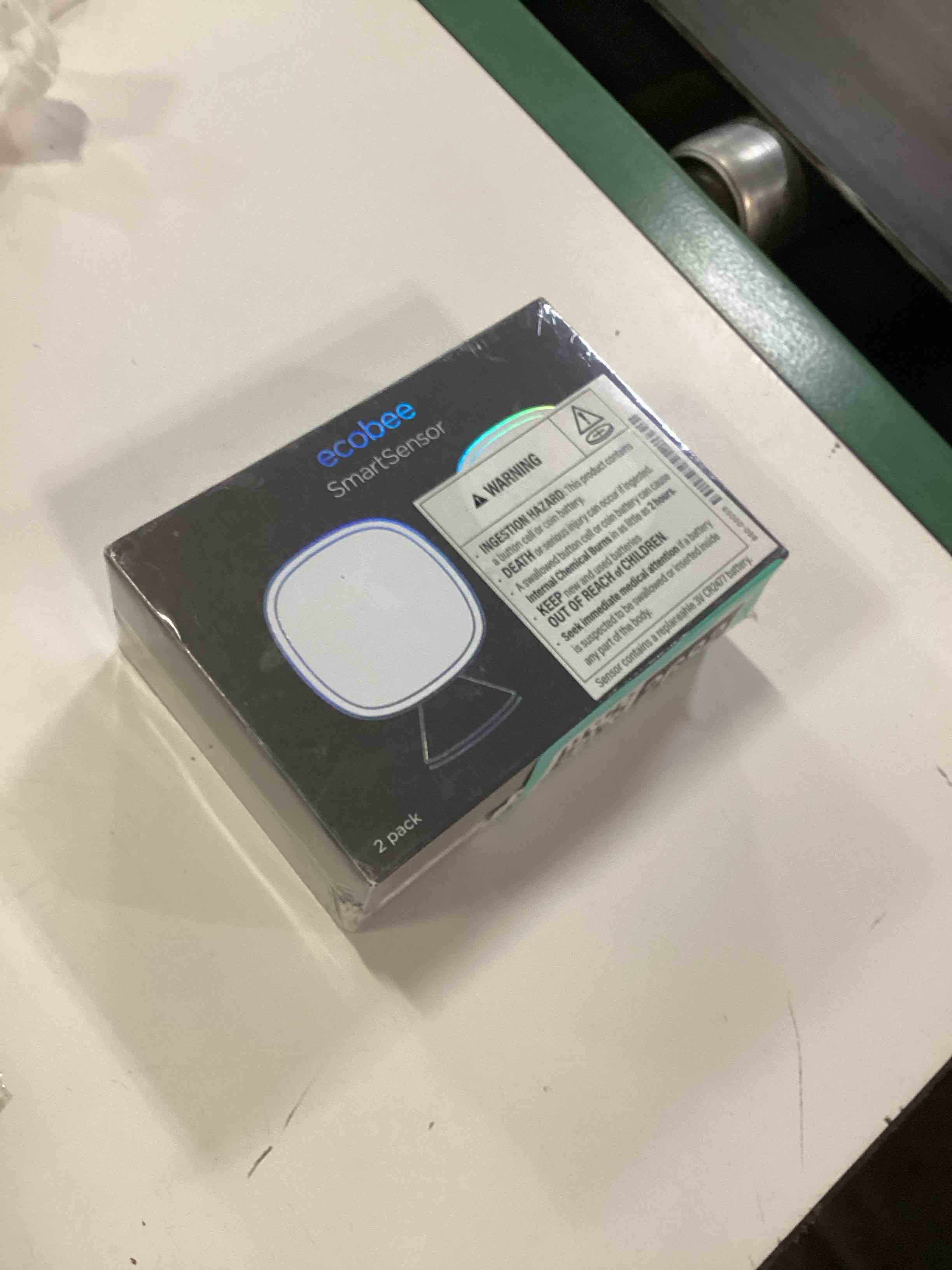 Condition photo showing New/Like New for ecobee 2pk smart sensor: wireless thermostat accessory, ul listed, energy star certified, white, includes lithium battery