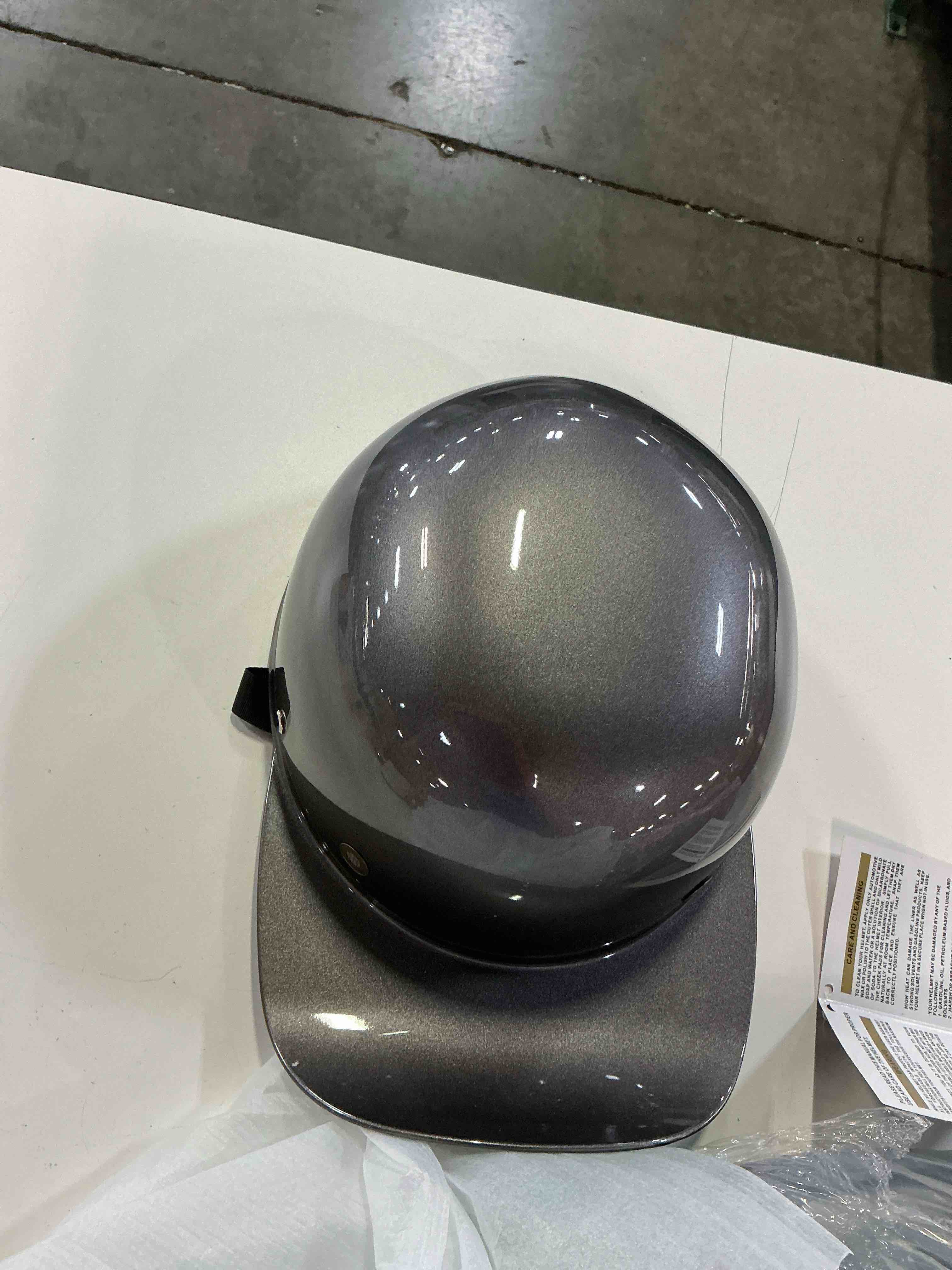Condition photo showing Good Condition for baseball cap motorcycle helmet,dot approved vintage open face unisex-adult half helmets for scooter moped cap street cruiser gray x-large