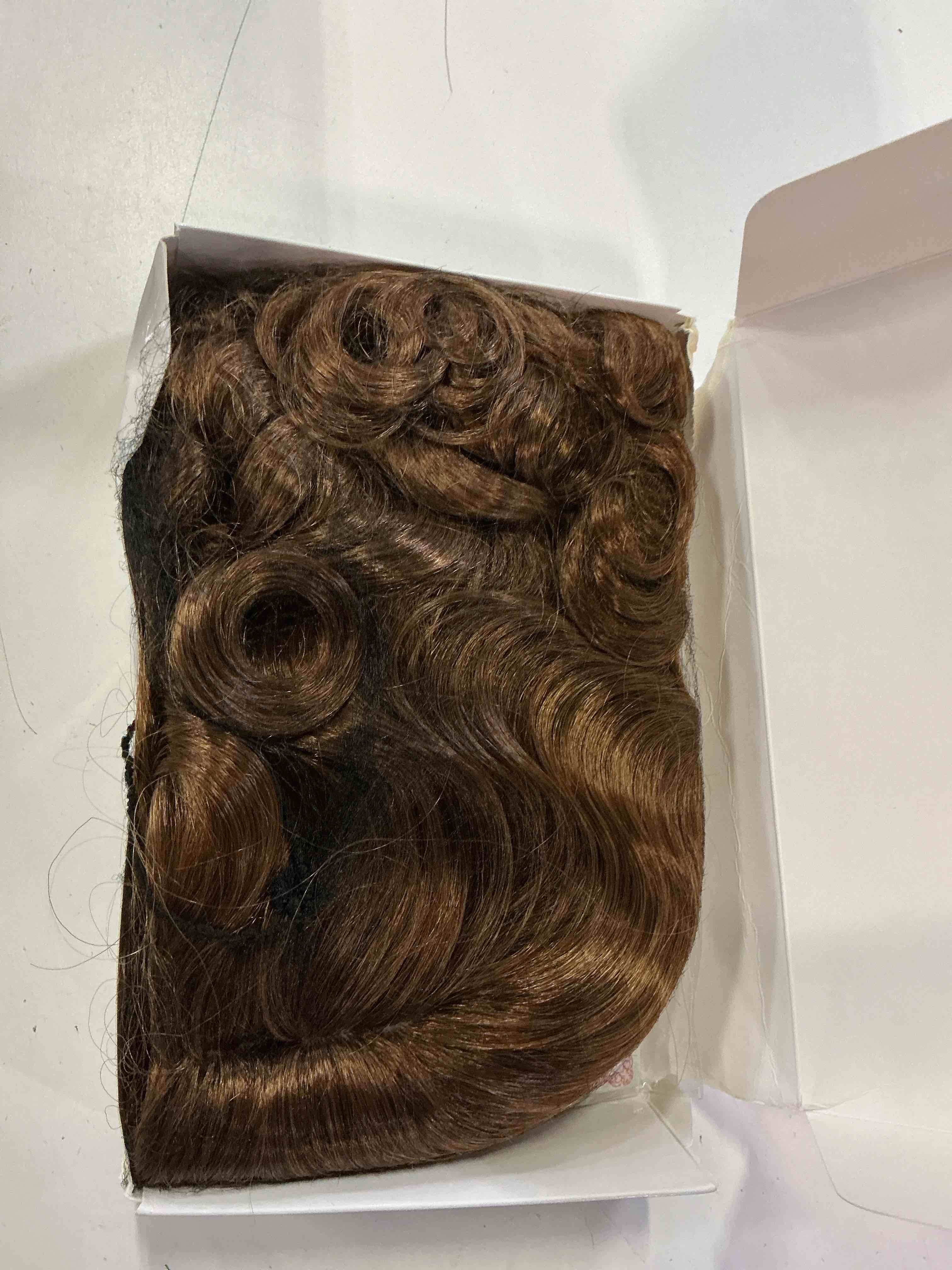 Condition photo showing Good Condition for stfantasy short brown 20s flapper wig with headband+ necklace+earrings+gloves flapper wave curly synthetic hair for women 1920s cosplay costume halloween party daily everyday wear light brown